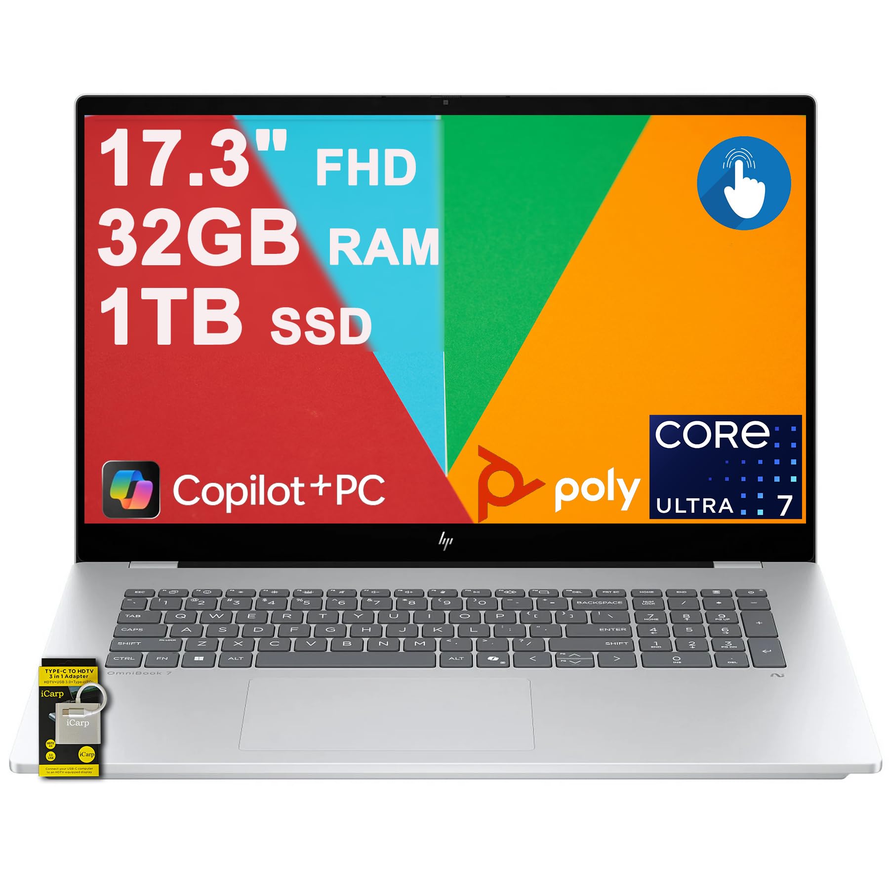Amazon.co.jp: HP OmniBook 7 ノートパソコン 17.3インチ FHD IPS