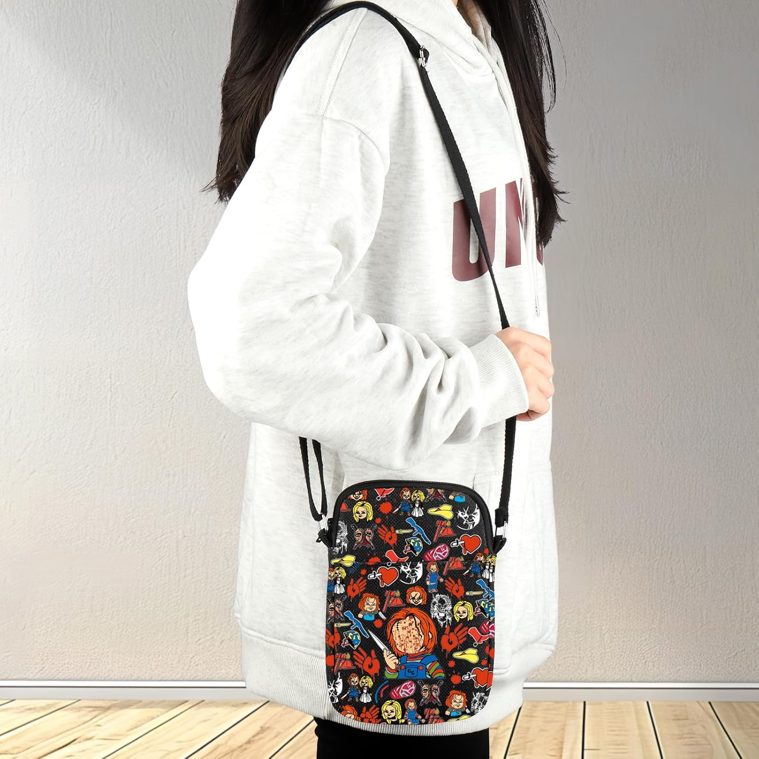 G2TUP Horror Doll Crossbody Bag Horror Character Crossbody Purse Slayer Dolls Lovers Gifts Terror Movie Shoulder Bag - Image 3