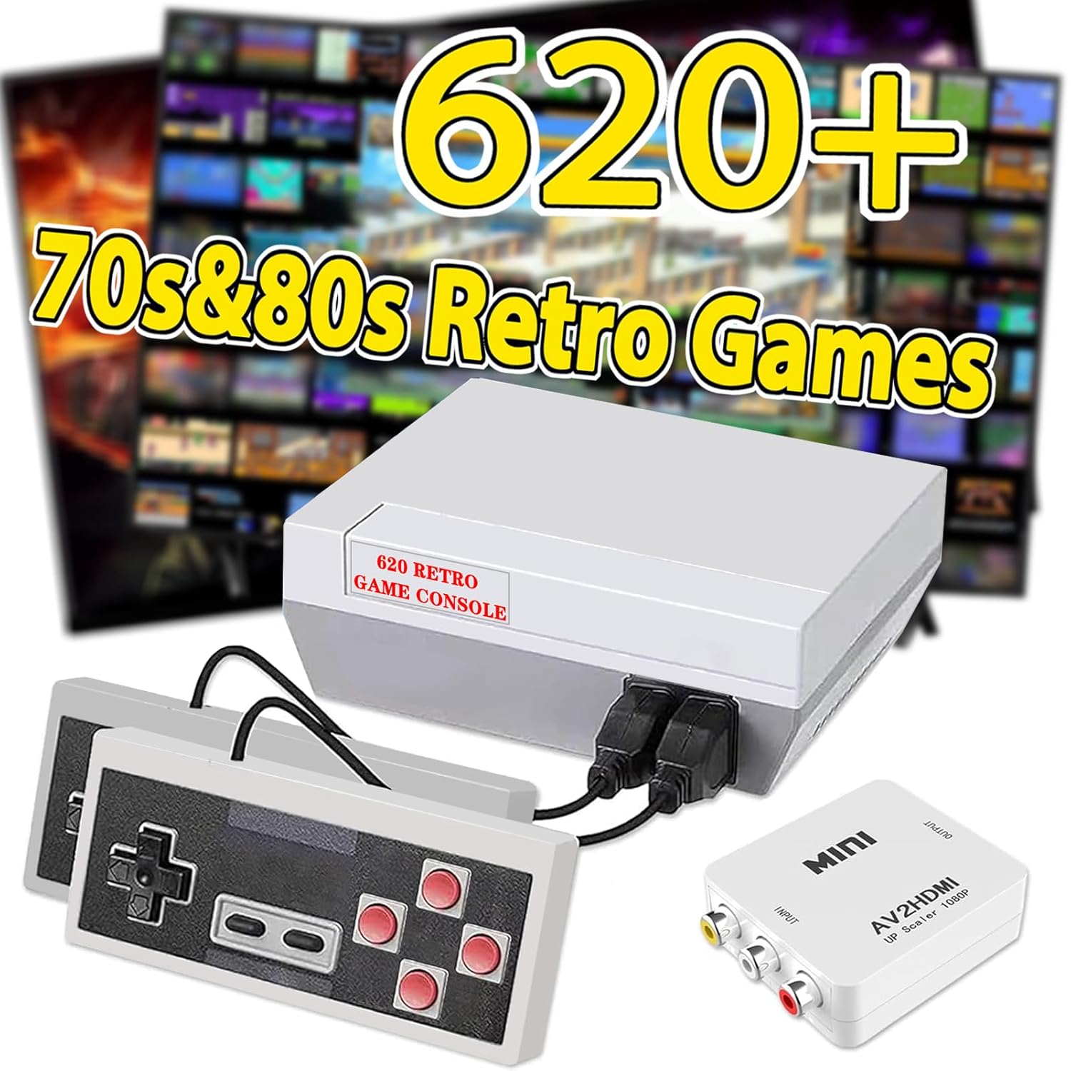 Hqeeun NEW 620 Retro Game Console,...
