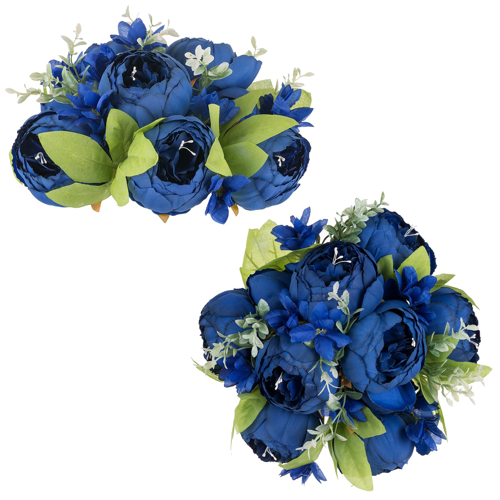 Boules de fleurs artificielles bleu royal 24cm de table sans flétrissement