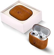 DONBOLSO airpods hülle 3. Generation - Leder - Eleganter Schutz für Deine AirPods aus echtem italienischem Leder - Perfekter Sitz für AirPods mit Ladegerät - Anti-Drop-Schutz - Braun