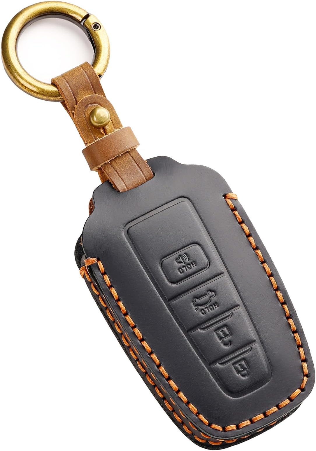 Amazon.com: EASYANT Leather Car Key Fob Cover Fit for Toyota 2019-2022 ...