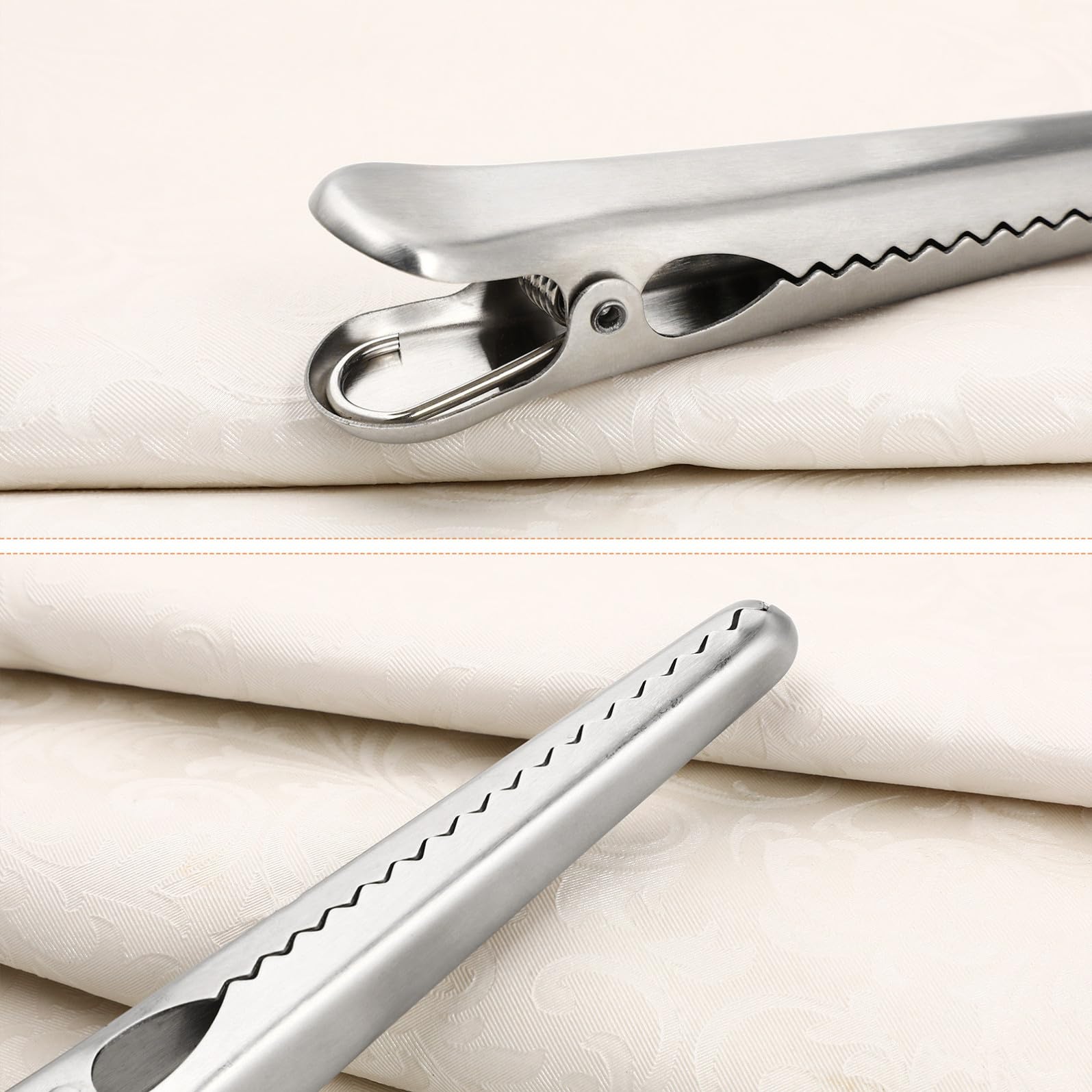 Clip Chiusura Pratica e Resistente per Sigillare Sacchetti Alimentari in Acciaio Inossidabile 6 Pezzi per Cucina e Casa, Fermagli per Snack e Avena