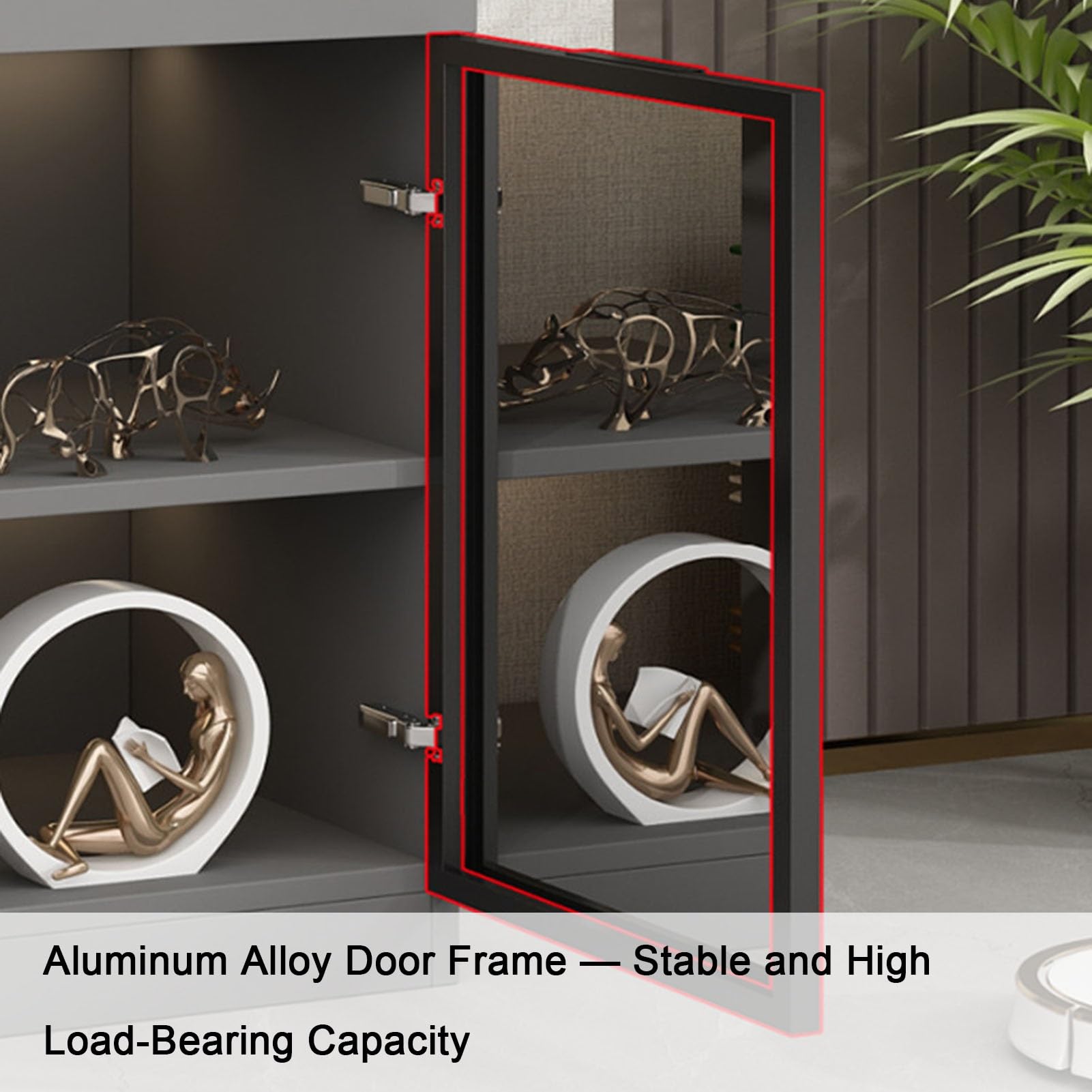 Soporte para Acuario, Soporte Pie para Terrario Reptiles, Soporte para Acuario con Armario Almacenamiento para Sala Estar Y Recibidor(Black,120X40X75CM)