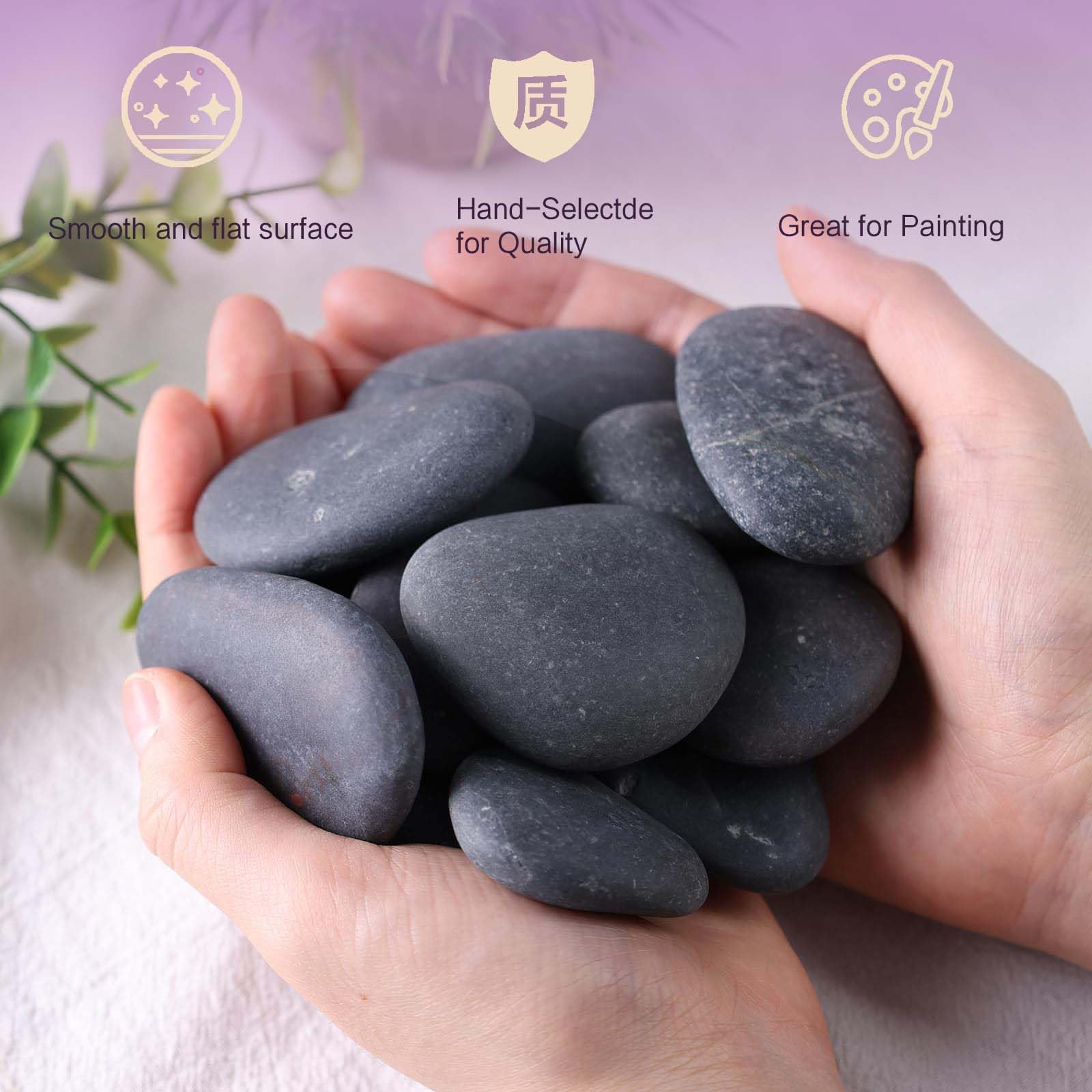 20 Pietre Piatte Per Dipingere - Ciottoli Naturali Per Artigianato E Decorazione