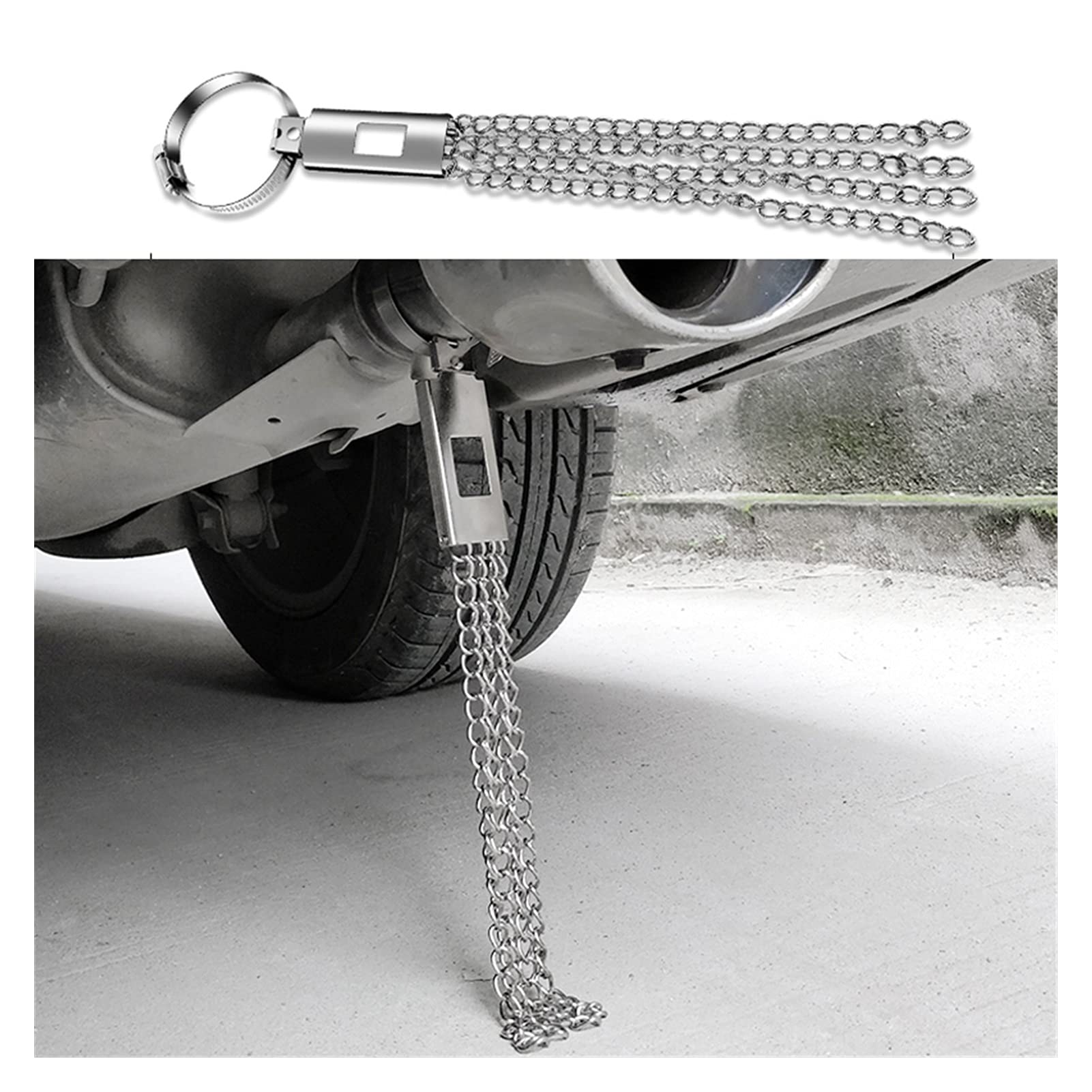 Buy White skin Car Universal Grounding Chain Antistatic Strip Ground