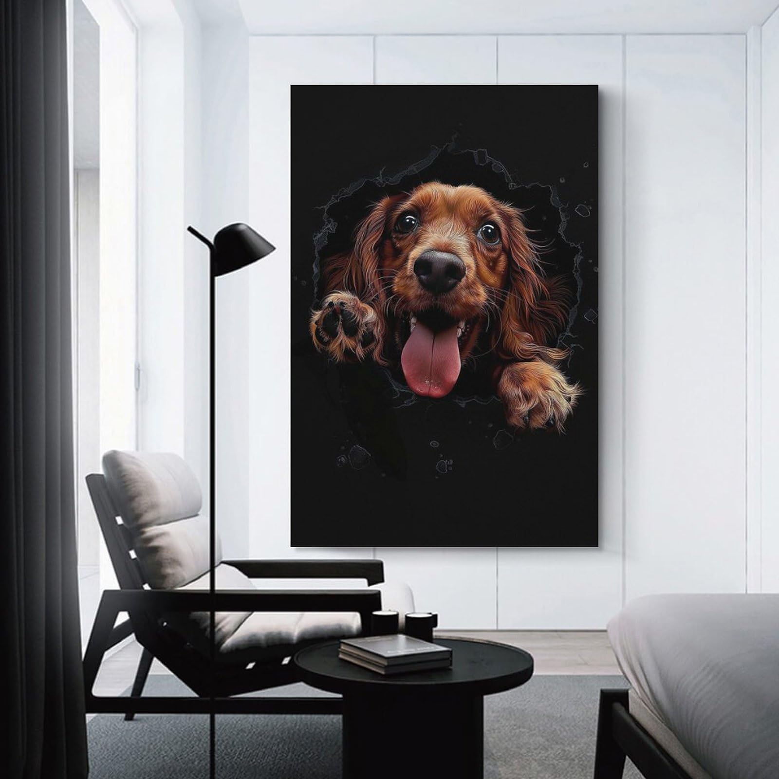 Junmoney Sussex Spaniel Canvas Wall Picture 24x36inch(60x90cm), for Contemporary Homes, Apartments Or Offices, Wall Decor with Flexible Room Appeal