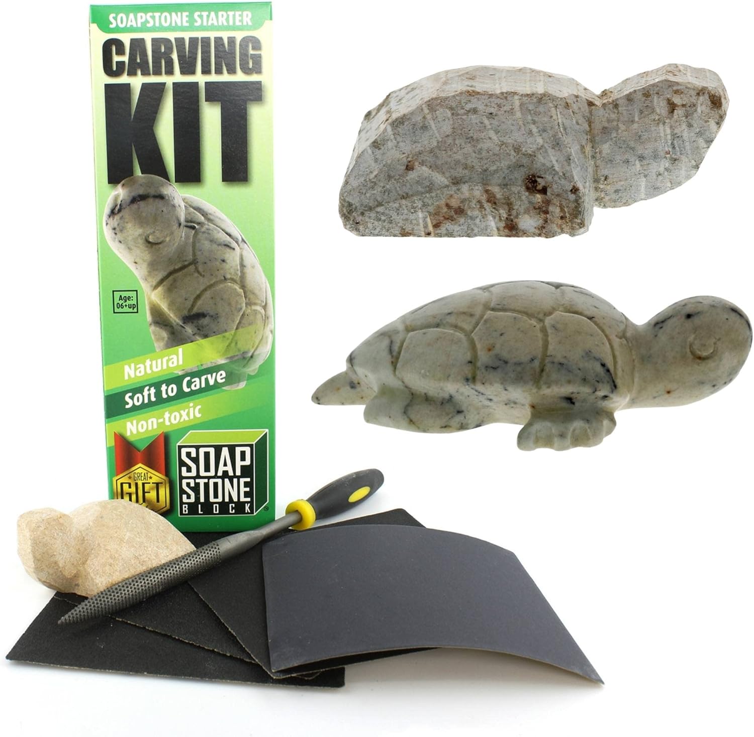 Stonebridge Soapstone Carving Kit for Kids Includes Soapstone Block