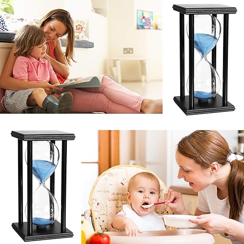 Miniatura 4 de Lodunsyr Reloj de Arena Temporizador de 45 Minutos para Decoración de Ornamentos Navidad Año Nuevo Cumpleaños Té Mesa de Café Estante de Libros