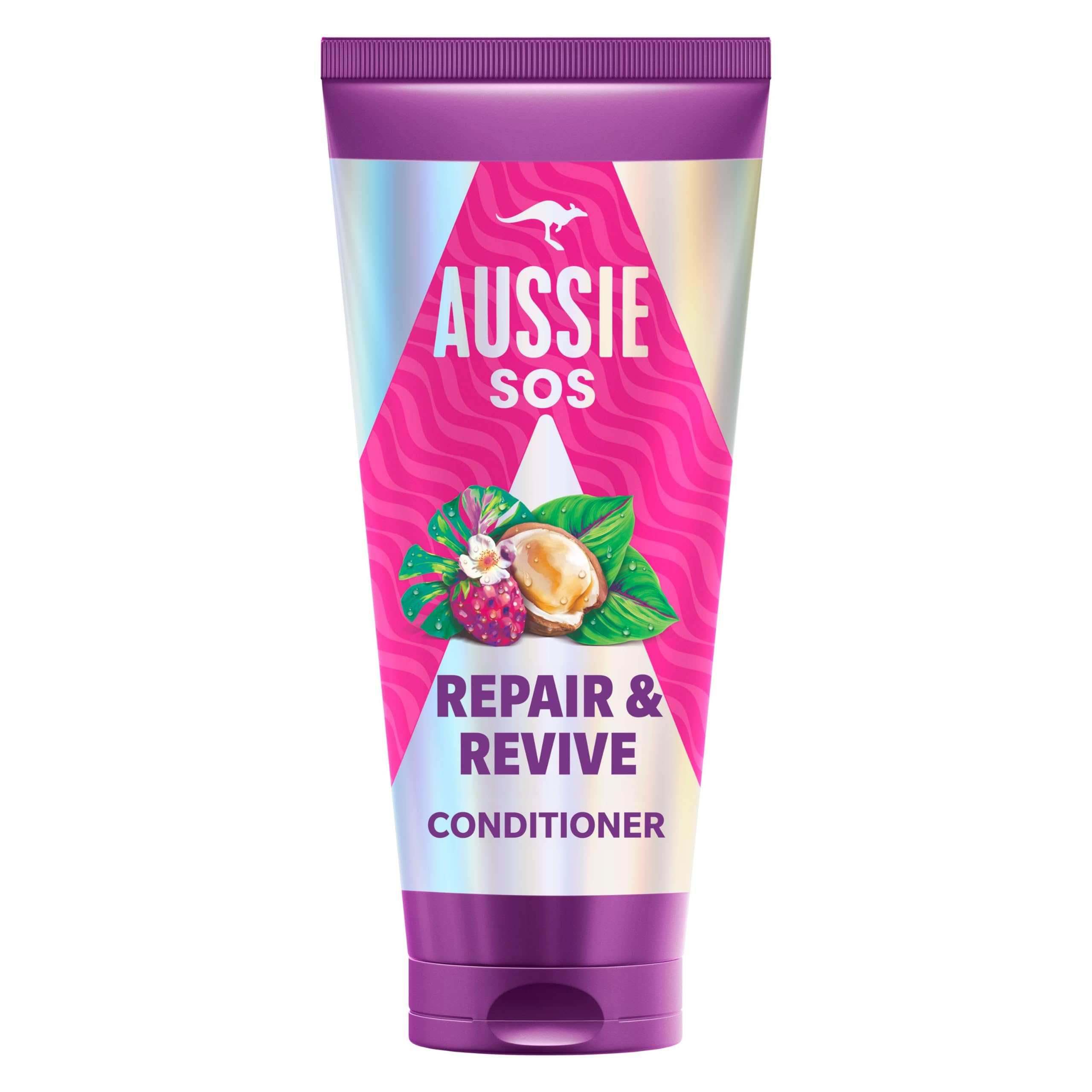 Aussie SOS Repair & Revive Balsamo 350ml per Capelli Secchi, Stressati e Danneggiati, Dona morbidezza, lucententezza e un liscio setoso, Aiuta a Prevenire Danni Futuri, Vegano