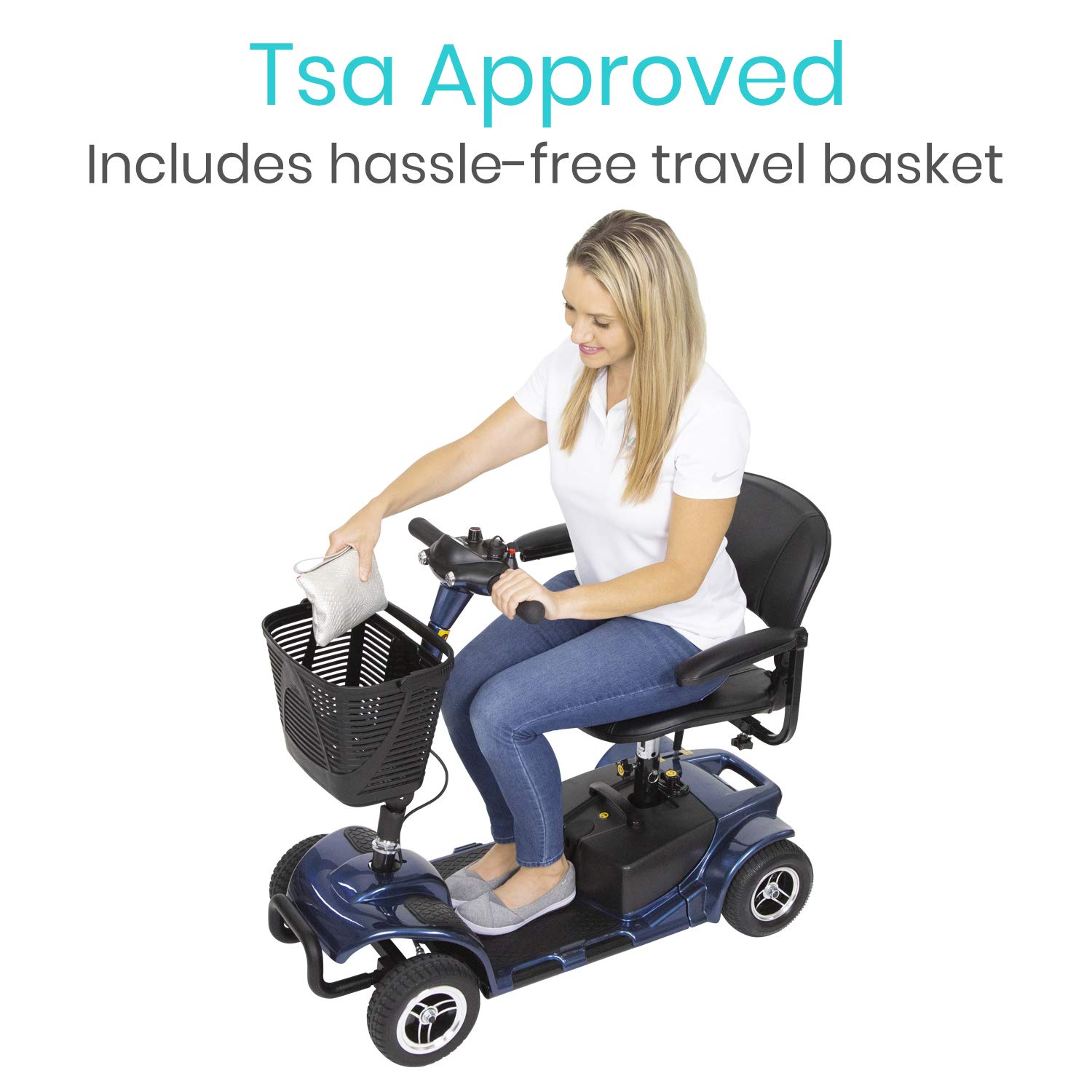 Vive 4 Wheel Mobility Scooter Electric Powered Wheelchair Device