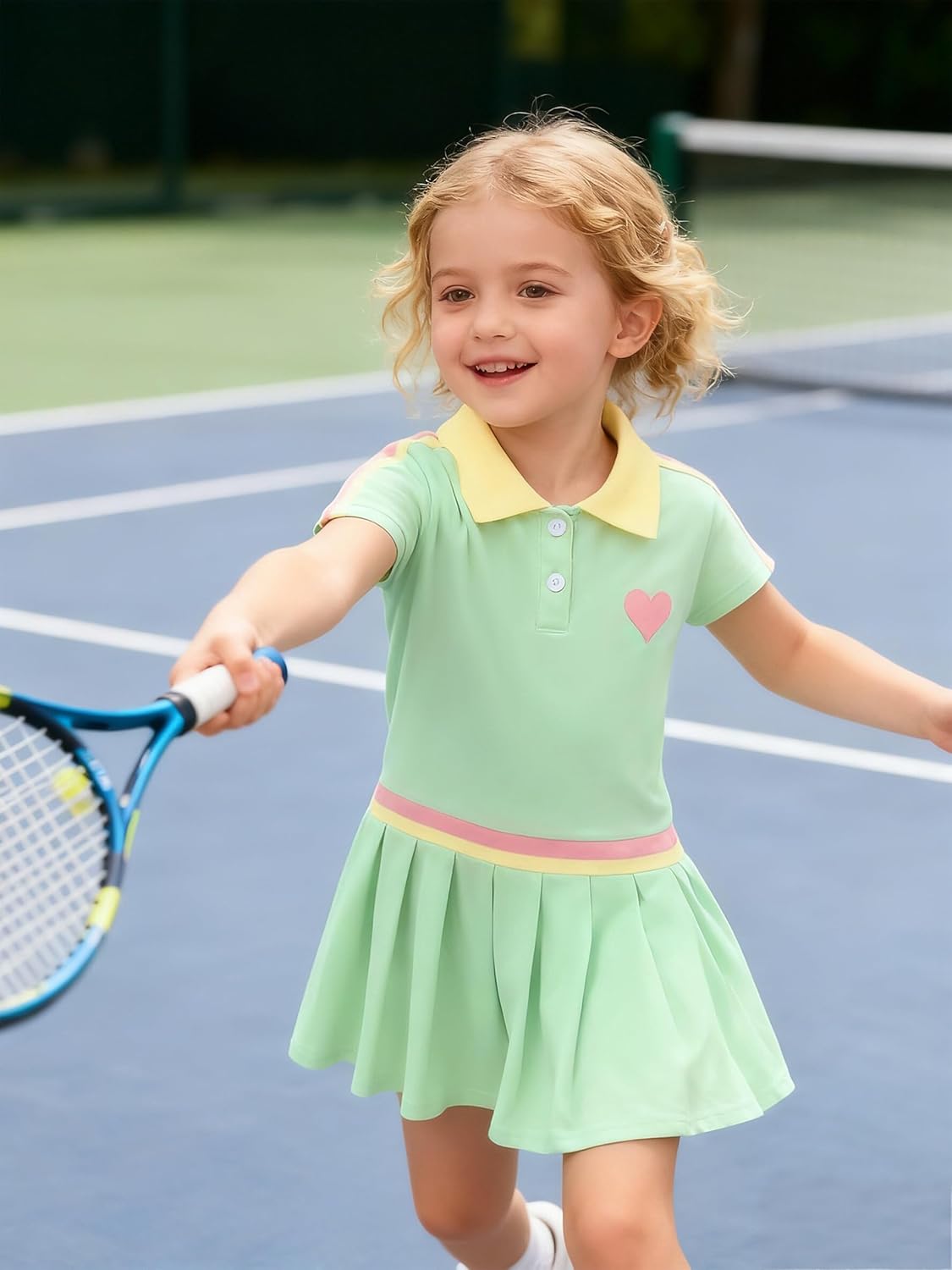 Toddler Girls Dresses Summer Polo Sporty Dress Casual Uniform Sundress A-Line Playwear Kids Girl Clothes 2-8Y - Image 2