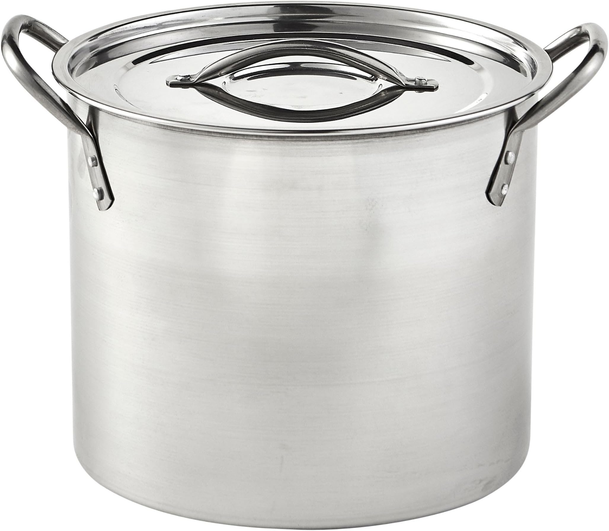 IMUSA 8 Quart Stainless Steel Stock Pot with Lid, Silver