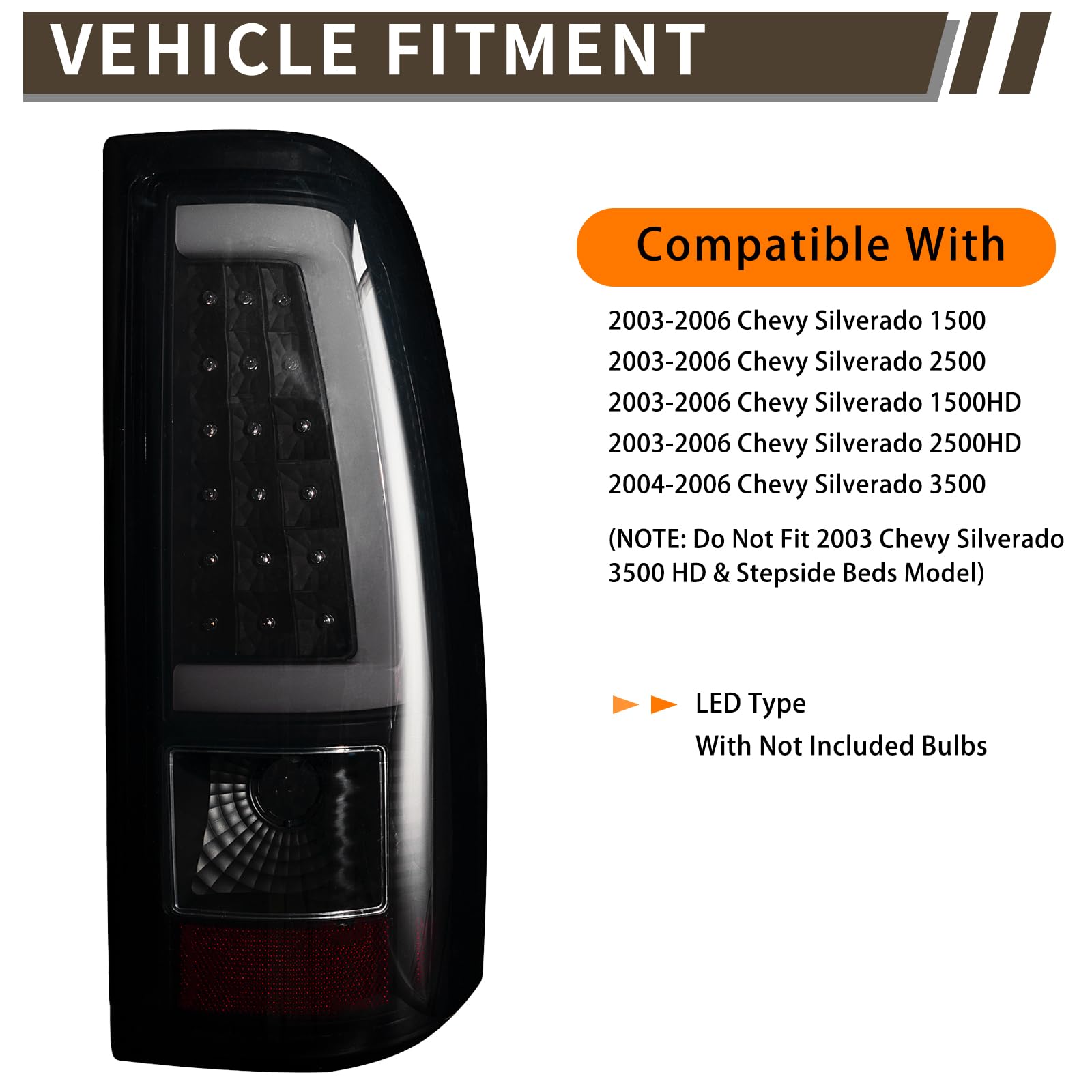 Kit Luces Traseras Ahumadas Escalade 02-06 Luces Traseras Ahumadas Nuevas Para Cadillac Escalade EXT 2002-2006 - Juego Completo Izquierda Y Derecha Luz Trasera Ahumada Escalade EXT