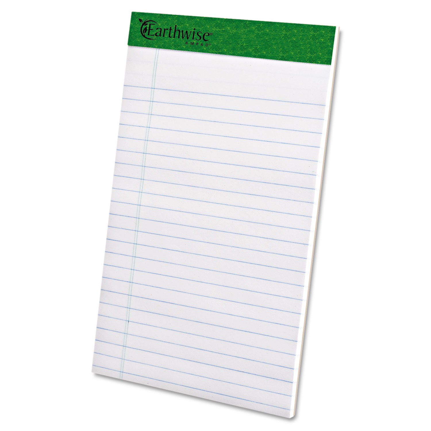 TOPS Recycled Perforated Jr. Legal Rule Pads - 50 Sheets - 0.28" Ruled - 15 lb Basis Weight - 5" x 8" - Environmentally Friendly