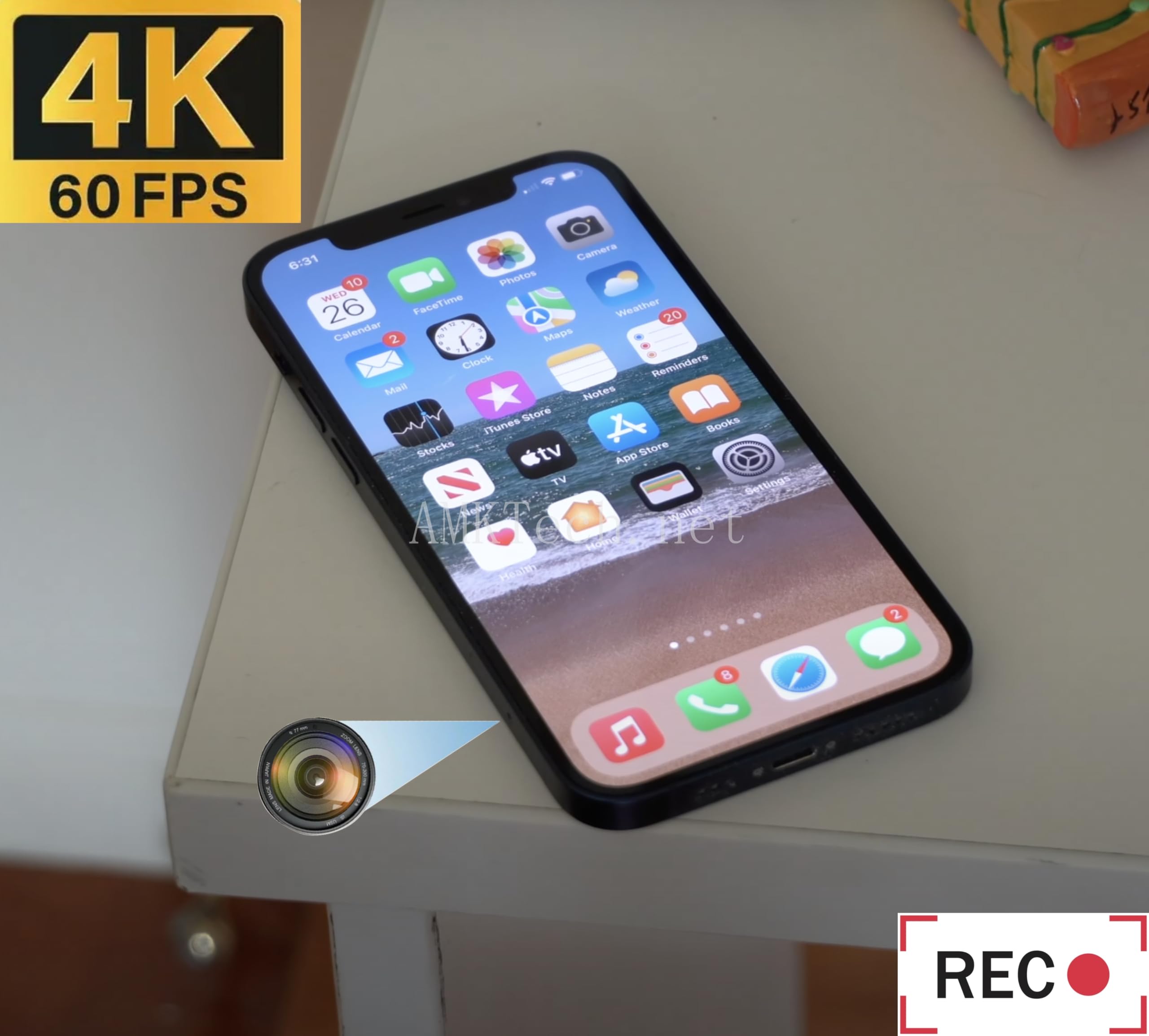 Amazon | iP 12改造 スパイカメラ 搭載｜4K60FPS超 側面SIMスロット内