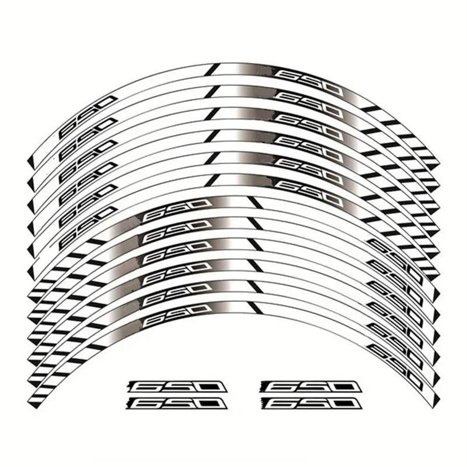 Motorcycle Wheel Sticker Racing Rim Stripe Decal Decoration Accessories for Kawasaki for Z650 for Z 650(Color2)