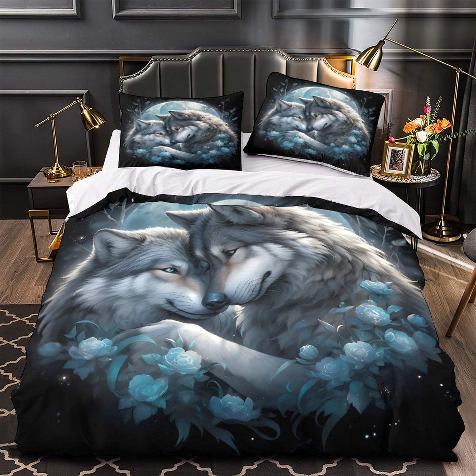 Housse de couette 260x220cm fermeture éclair pour changer vos draps sans effort