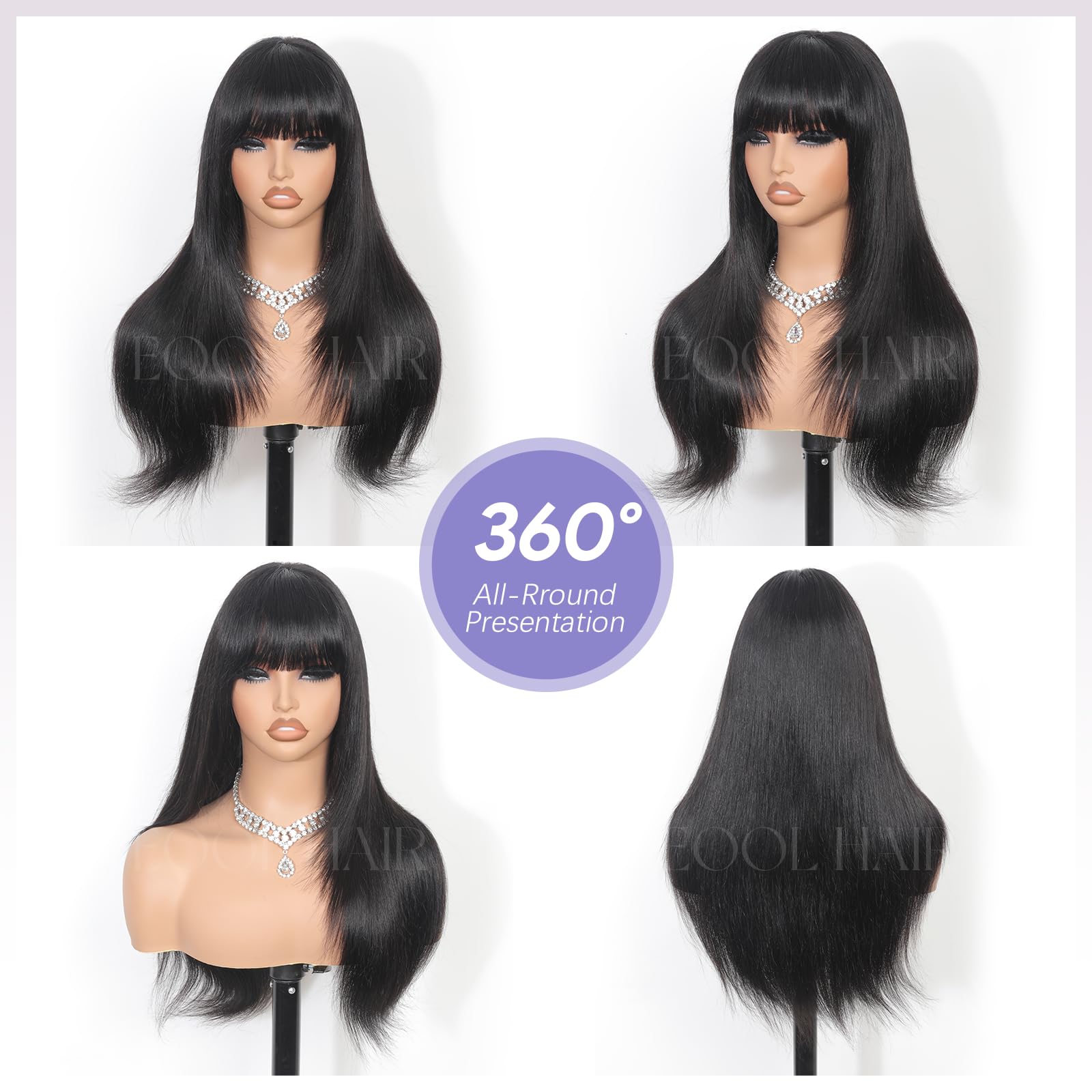 Warstwowe cięcie twarzy - Farming proste ludzkie włosy wig z grzywką 2X4 HD koronka przednia ludzkie włosy huk wig ludzkie włosy