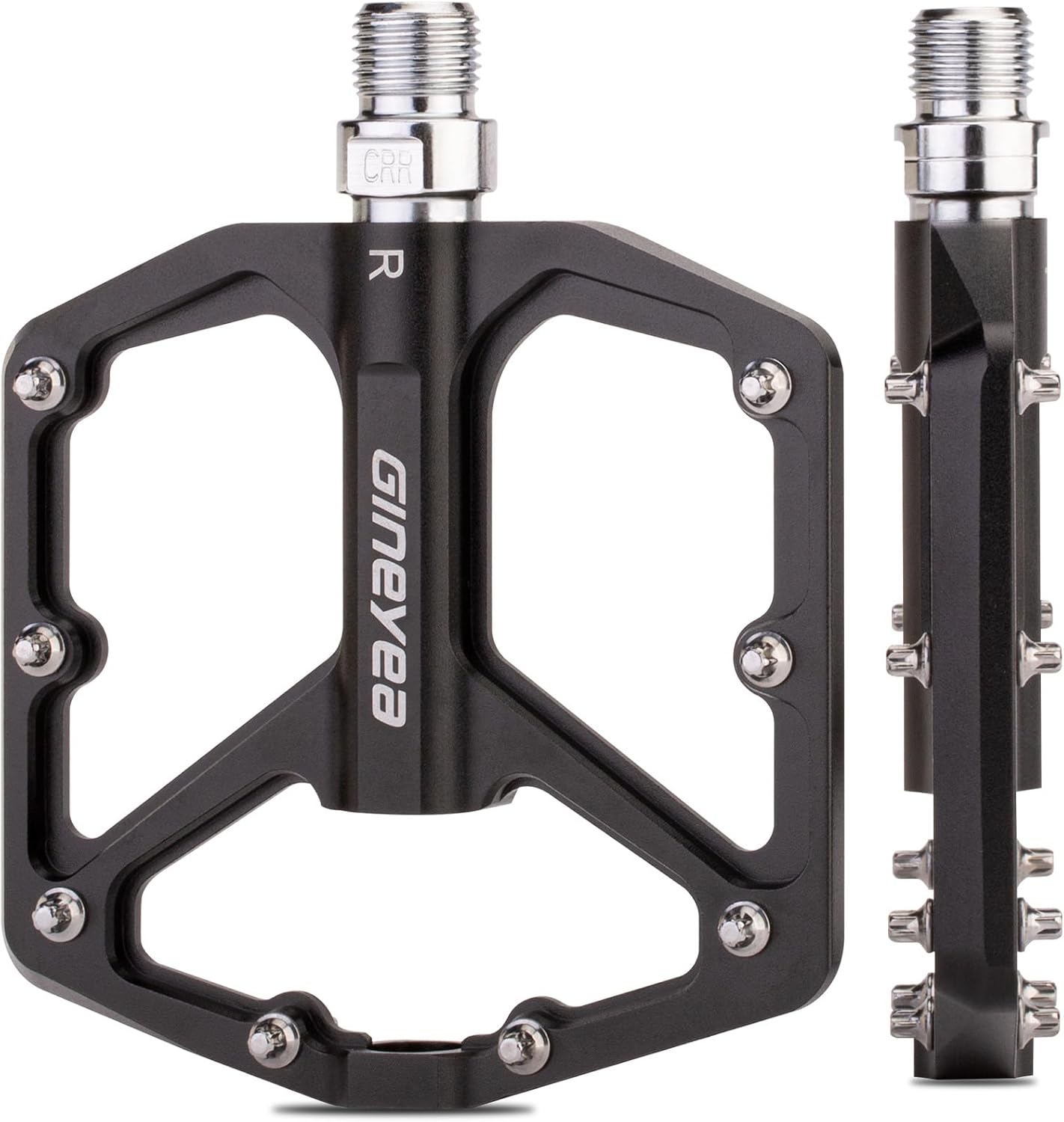 Bike Pedals, Universal Fit Bicycle Pedals Aluminum 9/16" Sealed Bearing Lightweight Wide Flat Platform for Road Mountain BMX MTB Bike