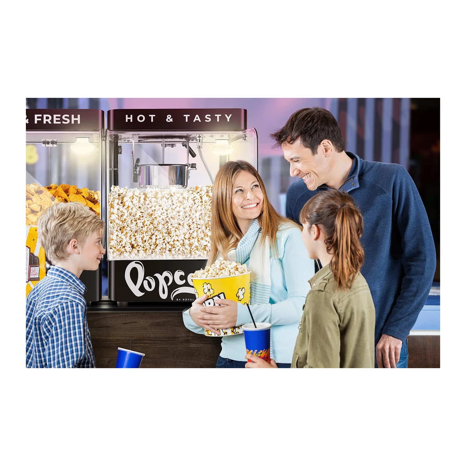 Royal Catering Máquina para palomitas de maíz (1300W, 4 kg/h, 1,5 L)