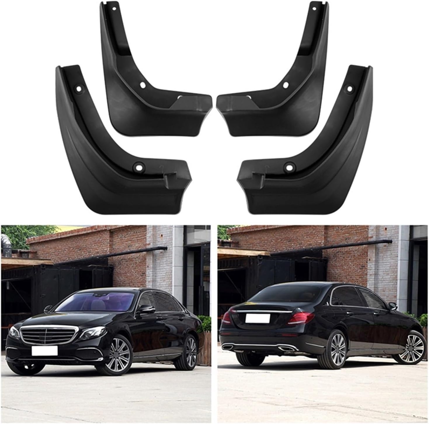 Car Mudguards Compatible with Mercedes-Benz E-Class 2016-2013 Front Rear Mud Flaps Guards Splash Fender Car Exterior Parts