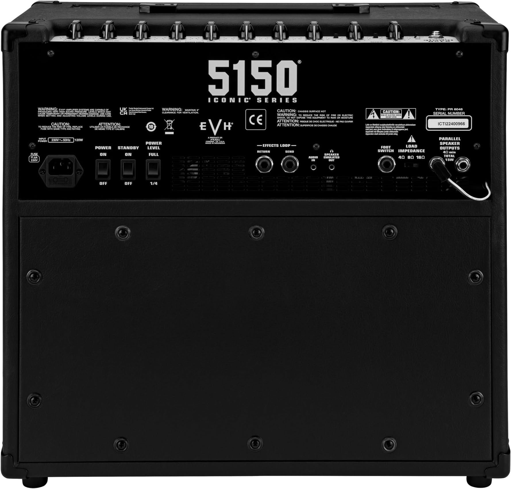 5150 Iconic Series 15-watt 1 x 10-inch Tube Combo Amp - Black