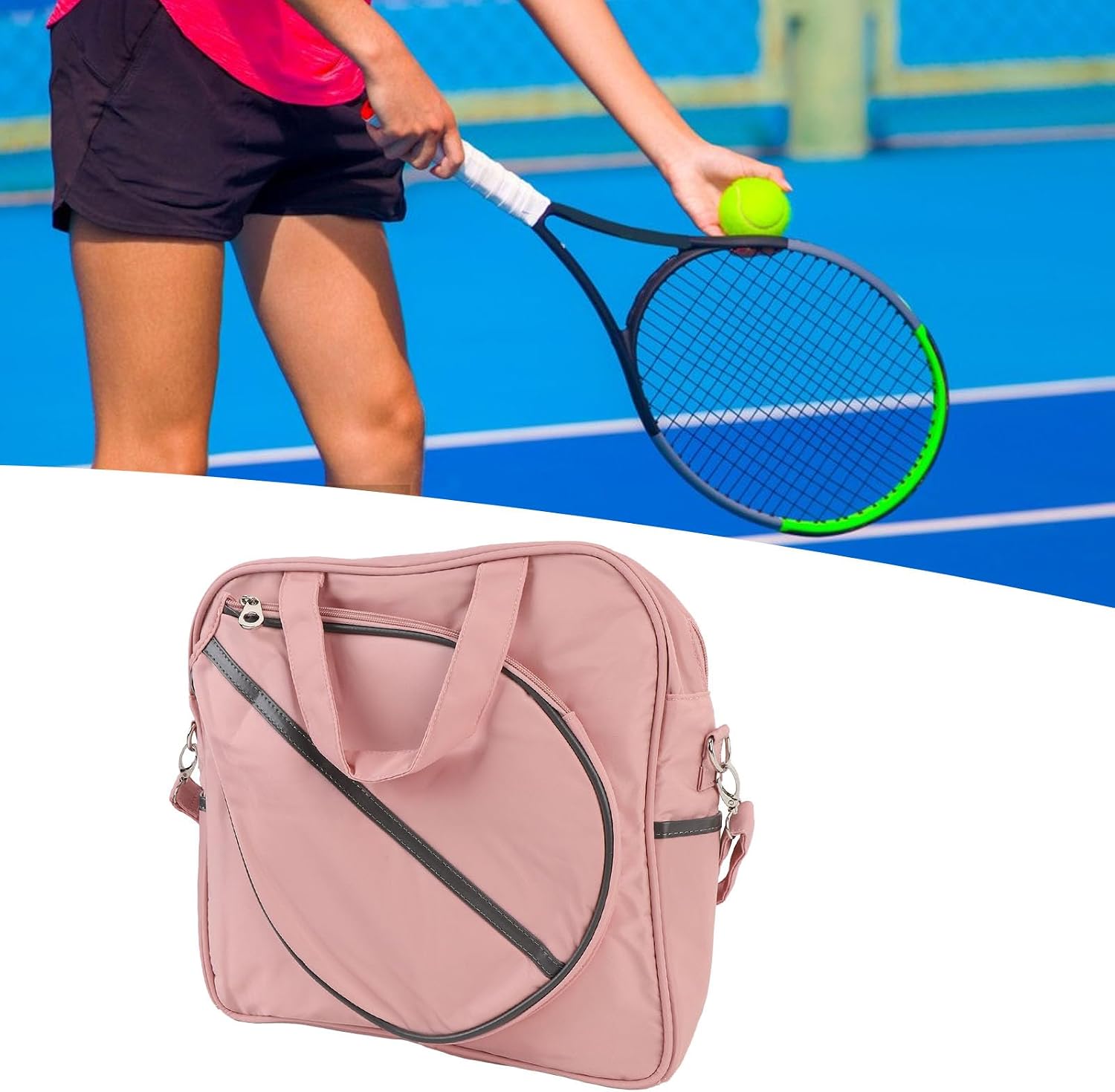 Badminton Sport Bag, Oxford Fabric Oxford Dry Separation Stylish Badminton Racket Bag, Versatile Carrying Options, Must Have Accessory for Any