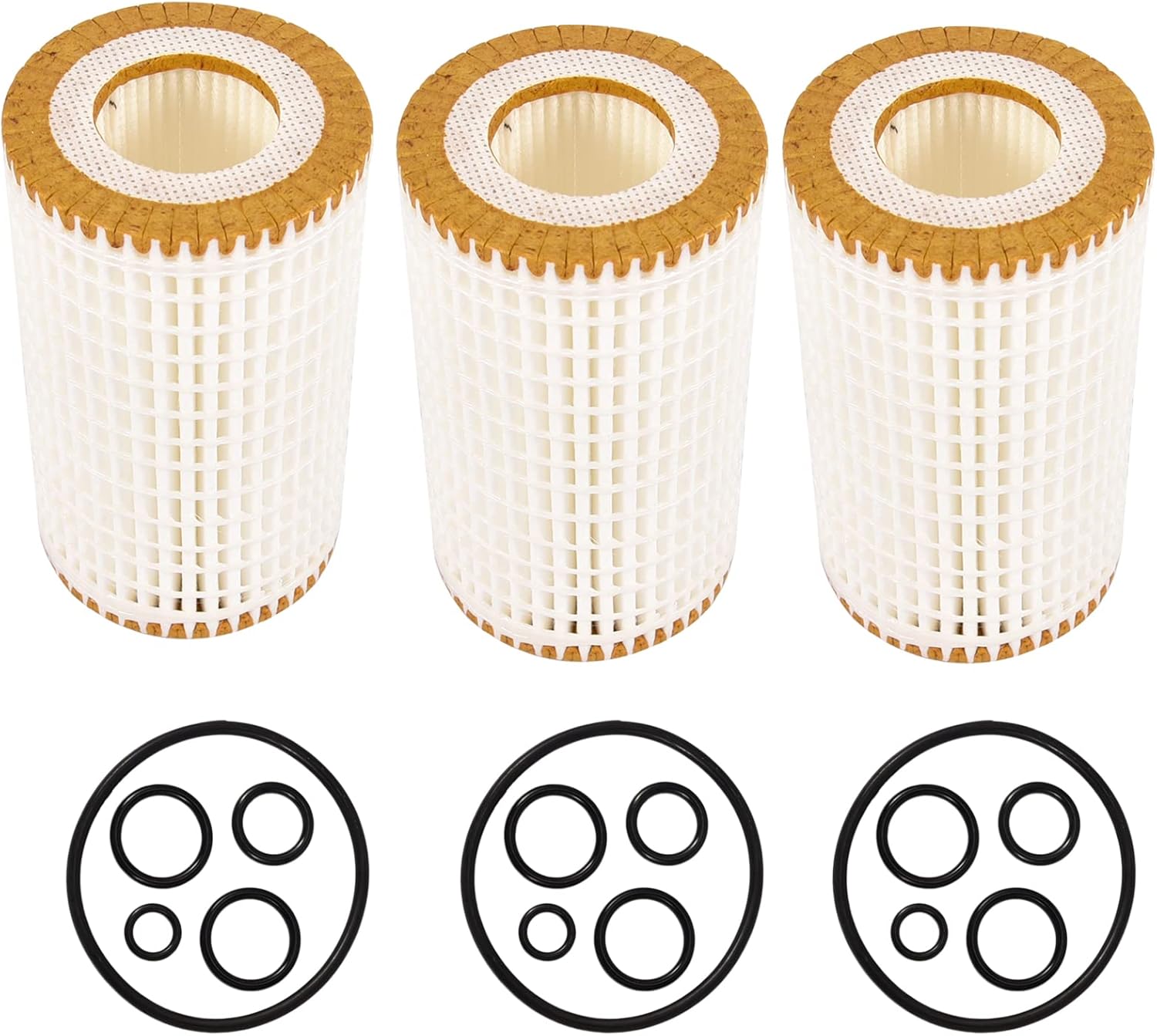 HIFROM (Pack of 3) Replacement Engine Oil Filter 0001802609 HU 718/5 x 5102905AB Compatible with Mercedes Benz C-class E230 E350 CLS350 GL550 S550 S600