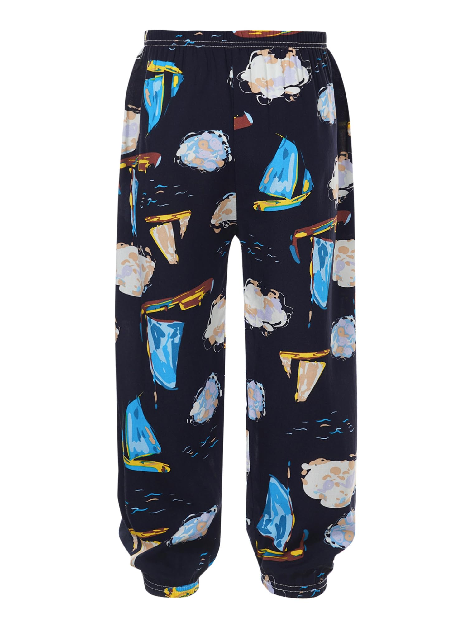 easyforever Kids Boys Girls Flower Leaf Elephant Geometry Pattern Trousers Yoga Hippie Sport Harem Pants Beach Bloomers Type C 9-10 Years