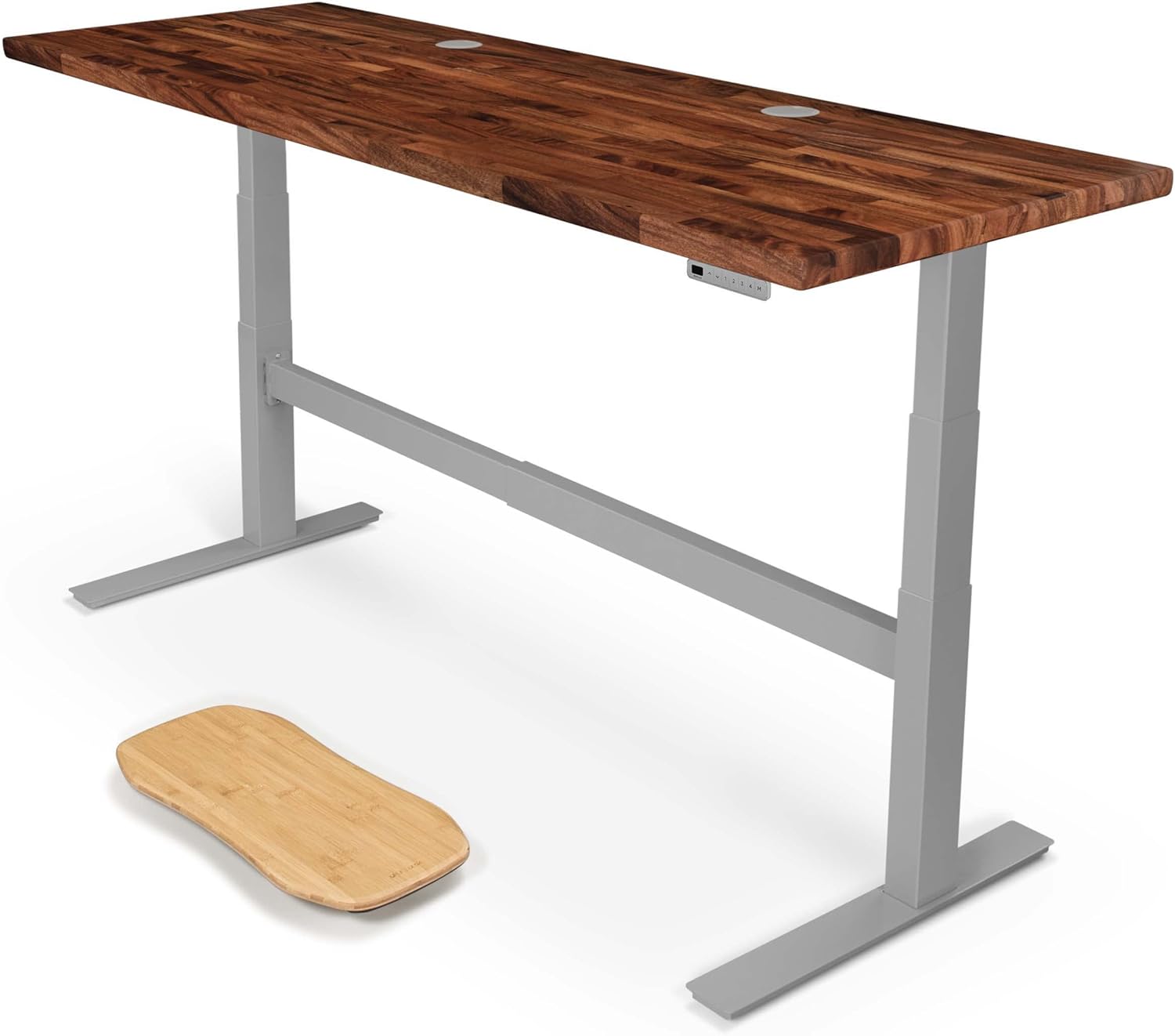 Uplift Desk Saman Butcher Block (80 x 30 inch) Standing