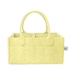 Mr. Pen- Baby Diaper Caddy Organizer, Lemon Glow, Baby Caddy Organizer with Handle, Compact Size, Collapsible & Portable
