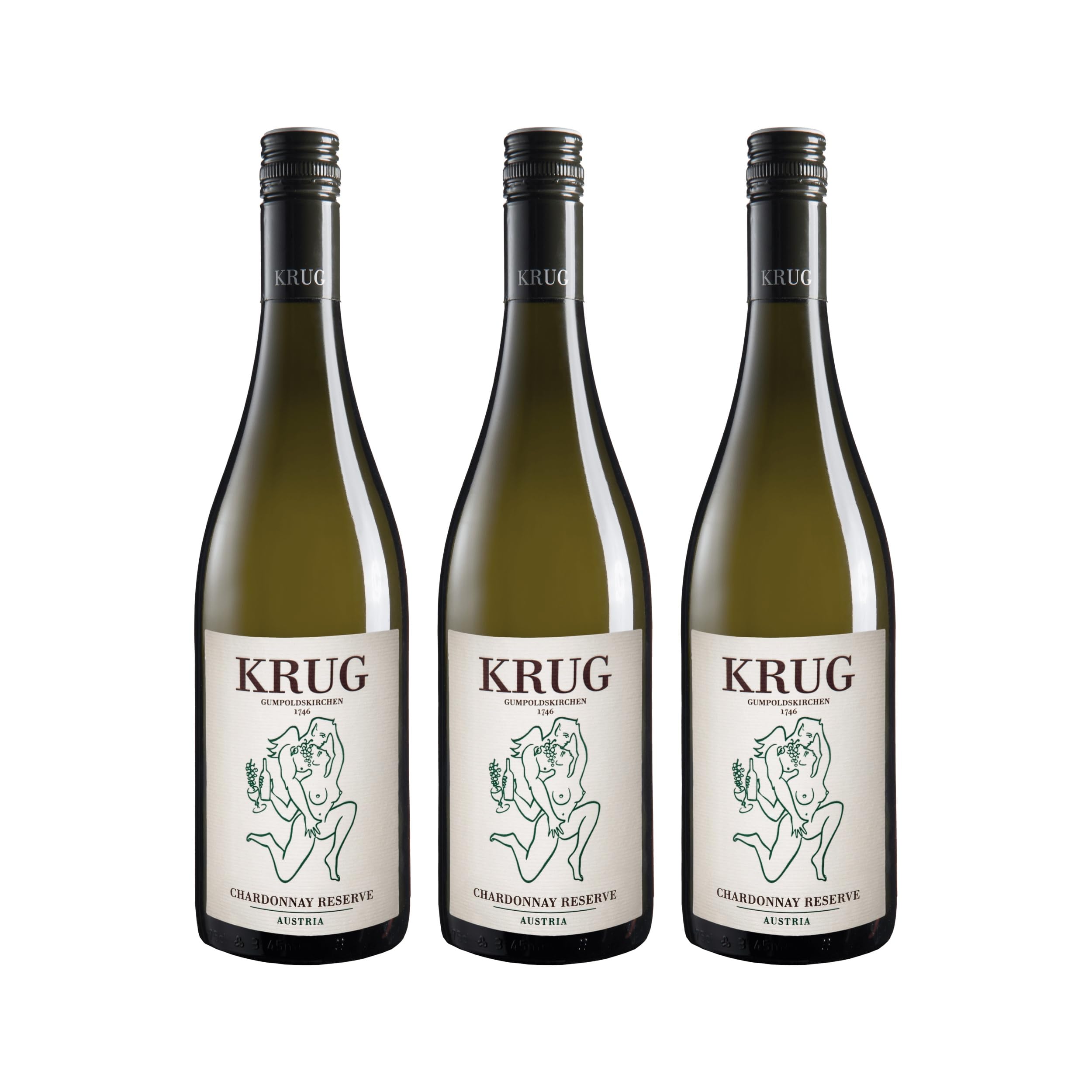 Krug Chardonnay Reserve Weisswein Wein Österreich inkl. FeinWert E-Book (3 x 0.75 l)
