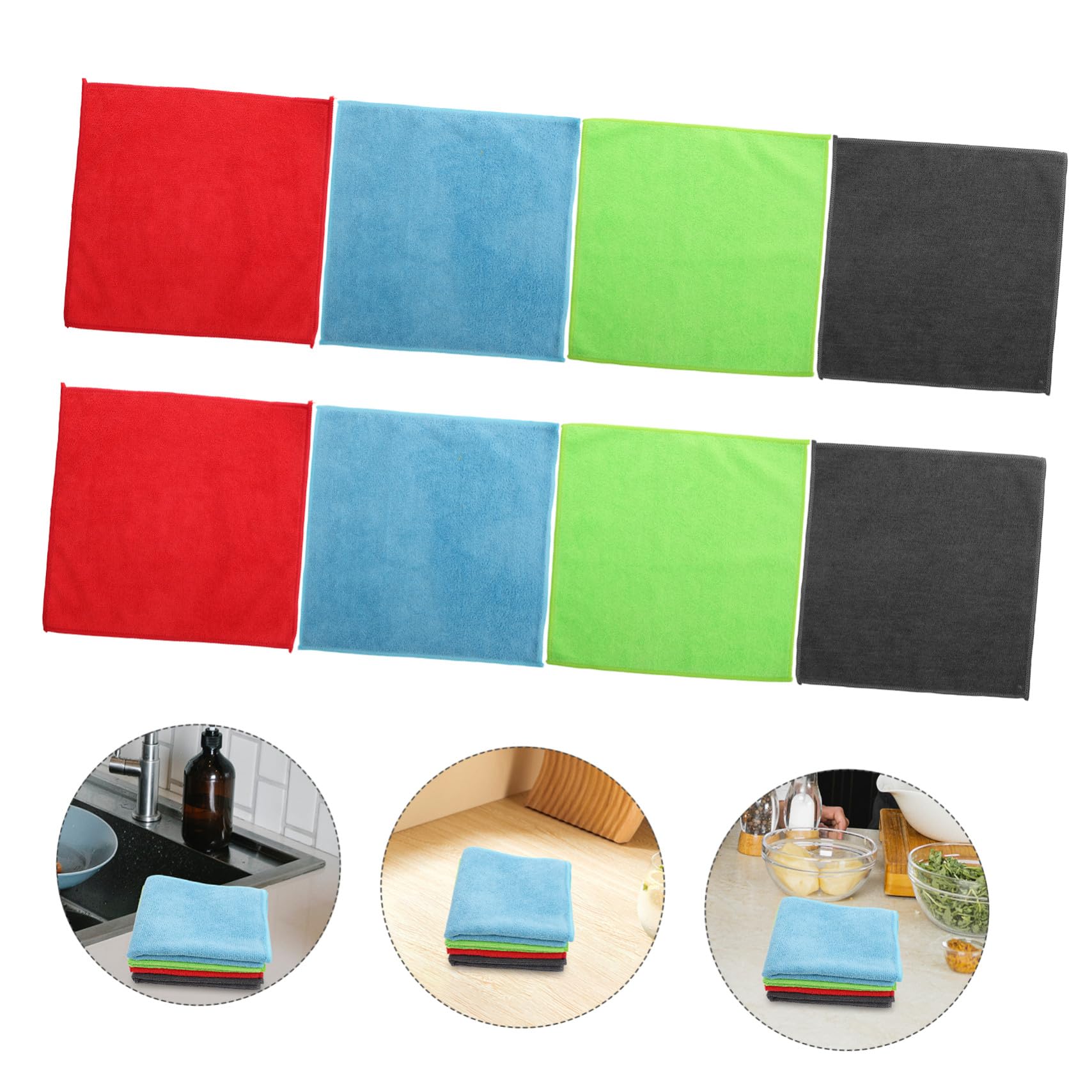 ORFOFE 24 Piezas Paños de Microfibra Superabsorbentes para Limpieza Multifuncional Unidades Suaves y Eficientes para Cocina Coche y Detallado Secado Rápido y Protección de Superficies