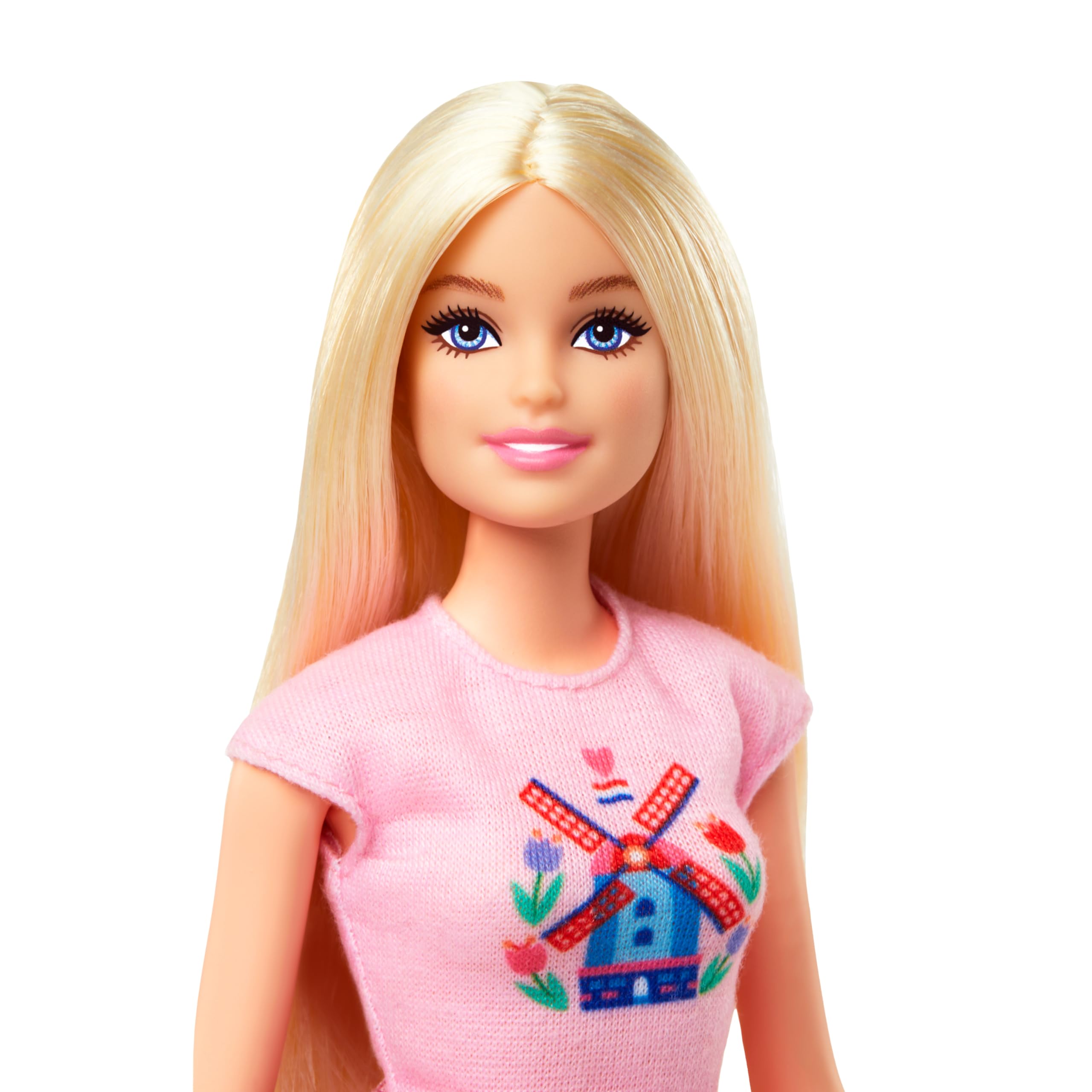 Barbie Doll Set with Bicycle, Clothes, & Accessories, Pink