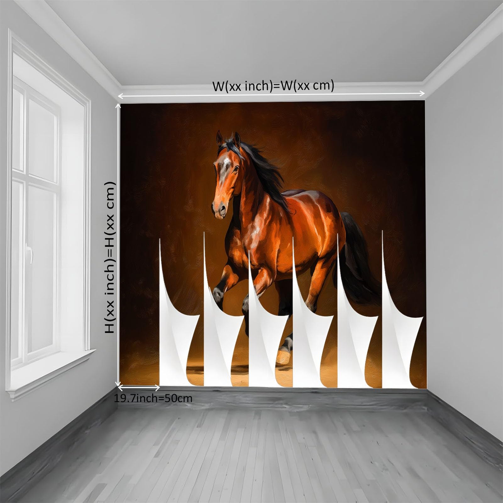Fototapeta z włókniny, zwierzęta, konie, brązowa, tapeta ścienna, salon, sypialnia, biuro, korytarz, 450 x 315 cm, tapeta do pokoju dziecięcego, dla chłopców i dziewczynek