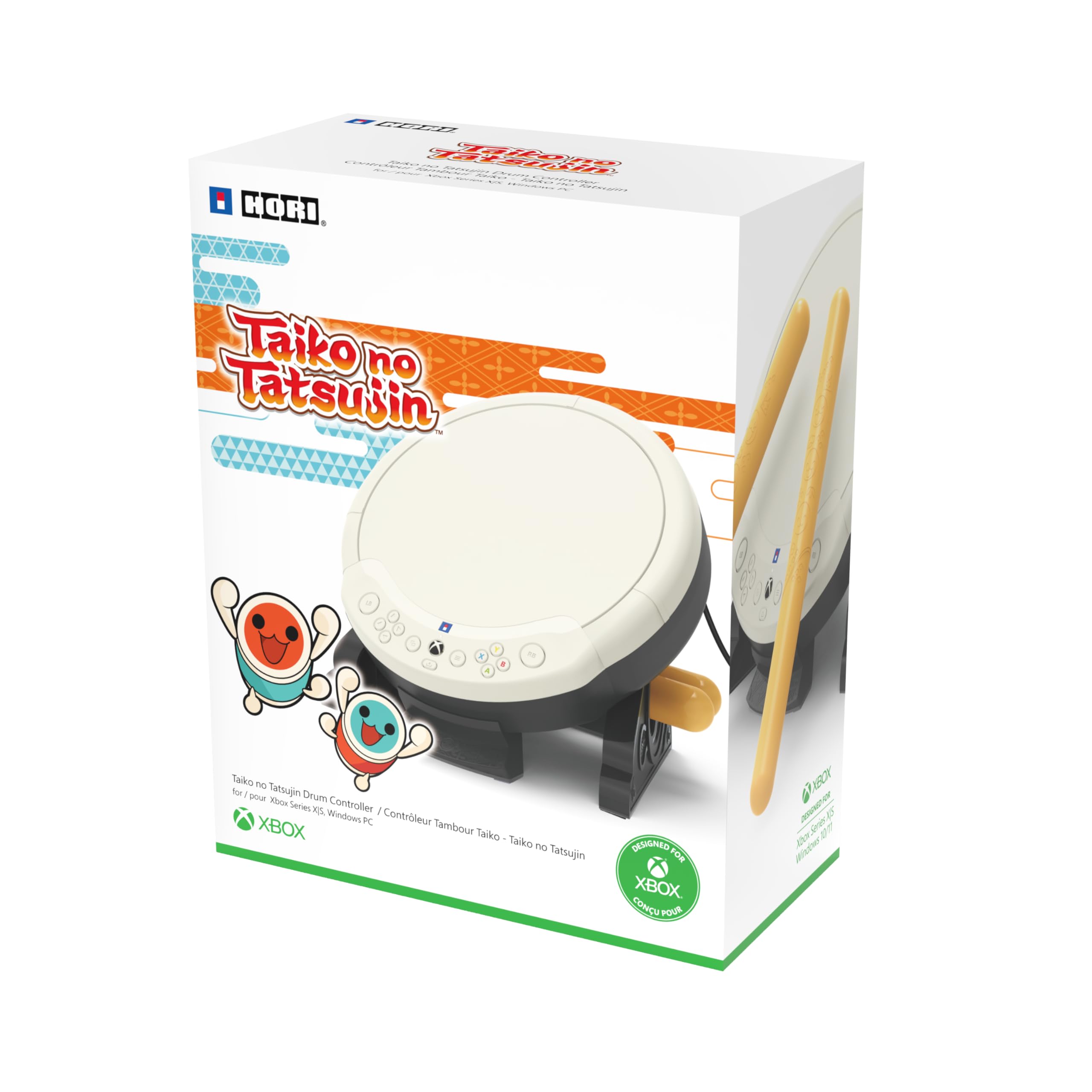 HORI Controller Tamburo Taiko No Tatsujin per Xbox Series X|S, Xbox One e Windows 11/10 - Licenza Ufficiale Microsoft e Bandai Namco