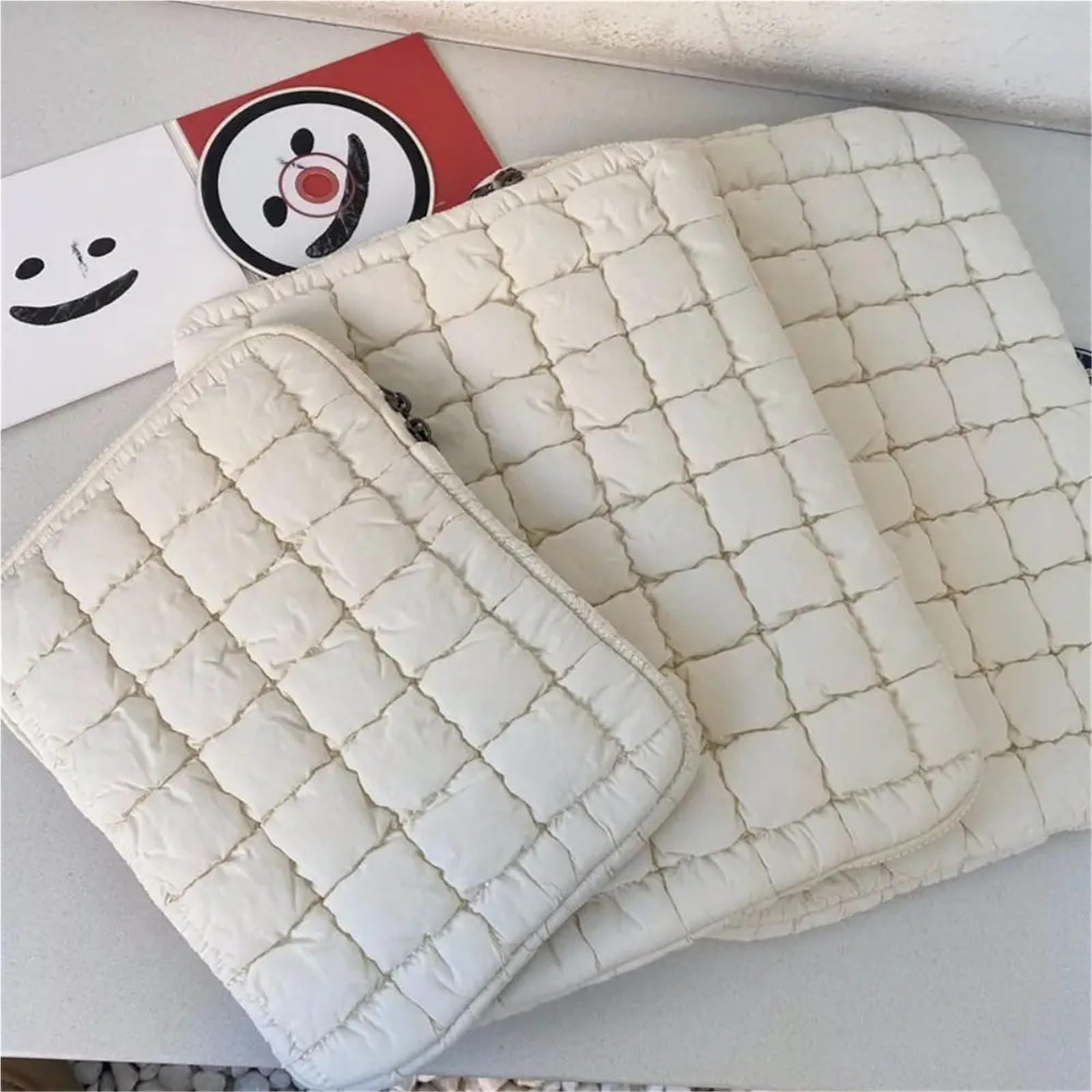 Laptoptasche Niedliche, stoßfeste Laptop-Hülle, dünne Business-Laptoptasche, große Kapazität, Tablet-Schutzhülle Laptoptasche Schutzhülle Sleeve Tragetasche(White,15-15.6in)
