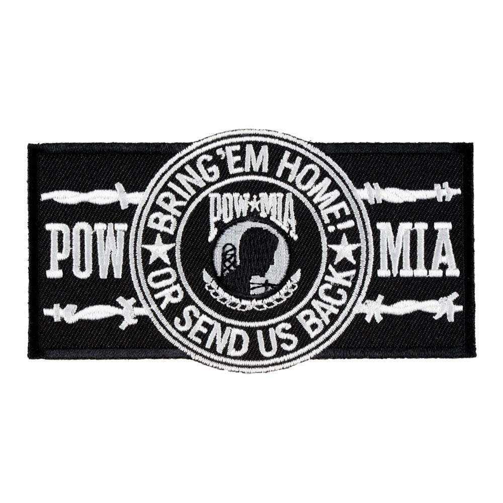 Recuerdo Militar Coleccionismo Parche Bordado POW-MIA Guerra De Vietnam,  Color Negro - Emblema Militar Para Veteranos Parches Militares Españoles, image size:1000x1000