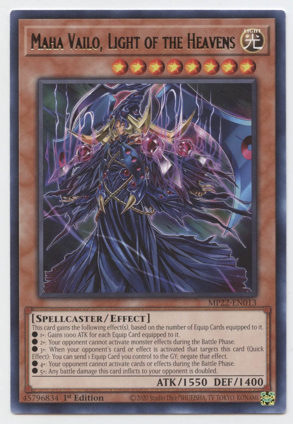 yugioh maha vailo deck Amazon.com: Yu-Gi-Oh! Maha Vailo, Light of The Heavens - MP22-EN013 - Rare
