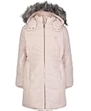 Girls Hooded Winter Puffer Jacket, Full-length Heavyweight Coat With Fleece Lining