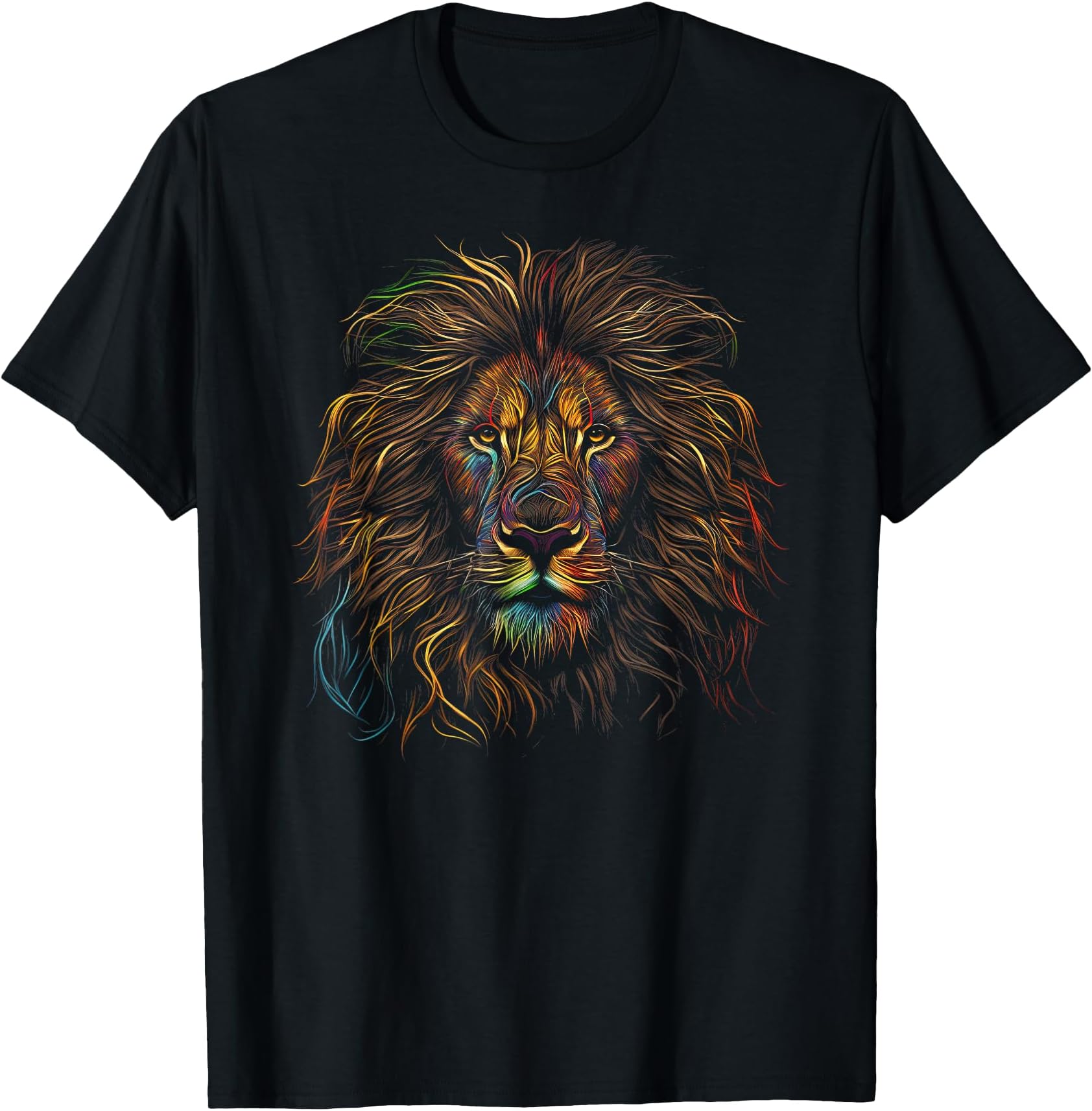 Lion Colorful Lions King of Animals from Africa T-Shirt