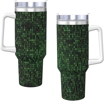 Hacker Era Printing 40 Oz Ice Bully Mug with Handle Tumbler Cup Stainless Steel Leakproof Tumblers for Women Men