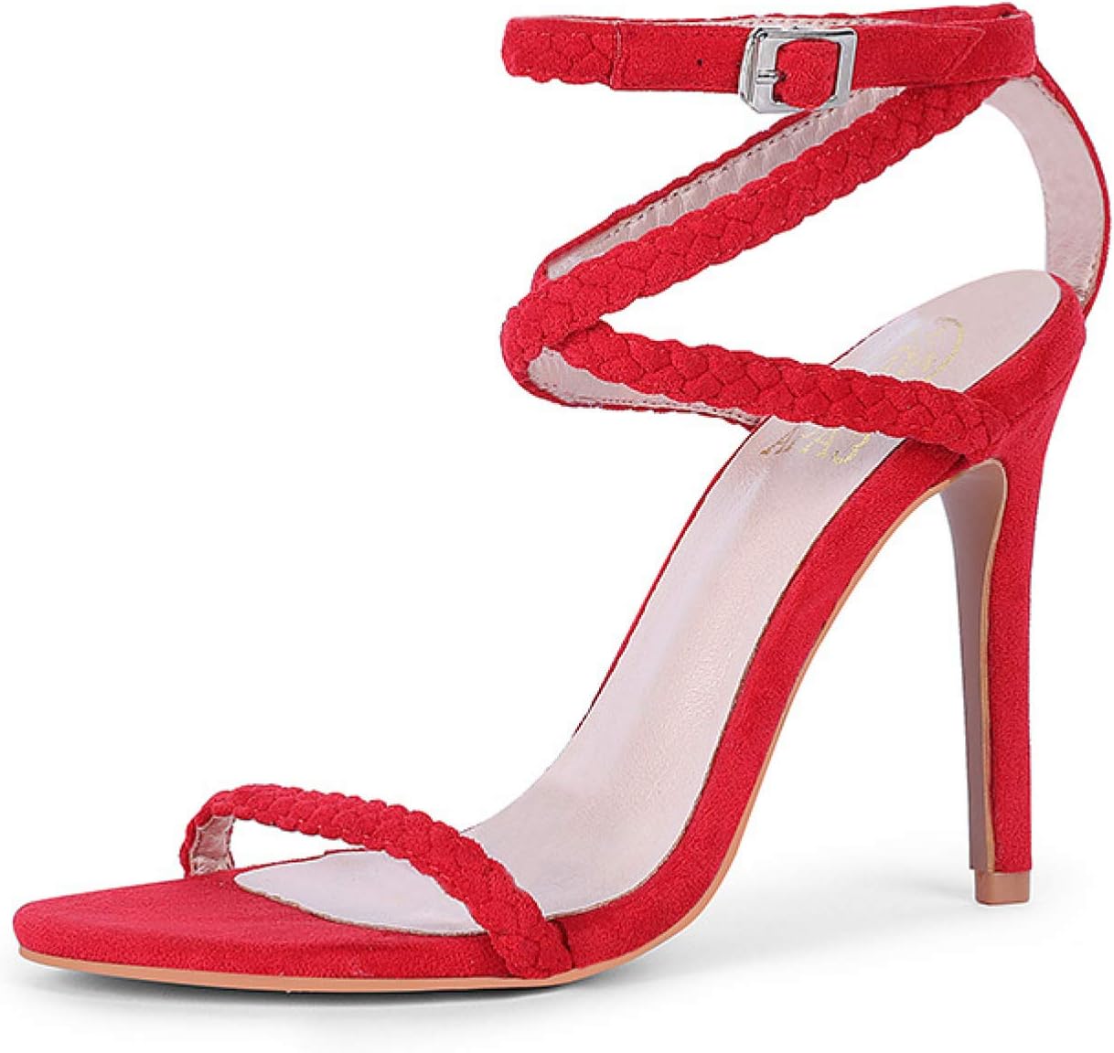 [Kg8d] ストラップ サンダル スエード 歩きやすい レディース 靴 ピンヒール 美脚 サンダル ベルト サンダル 大きいサイズ