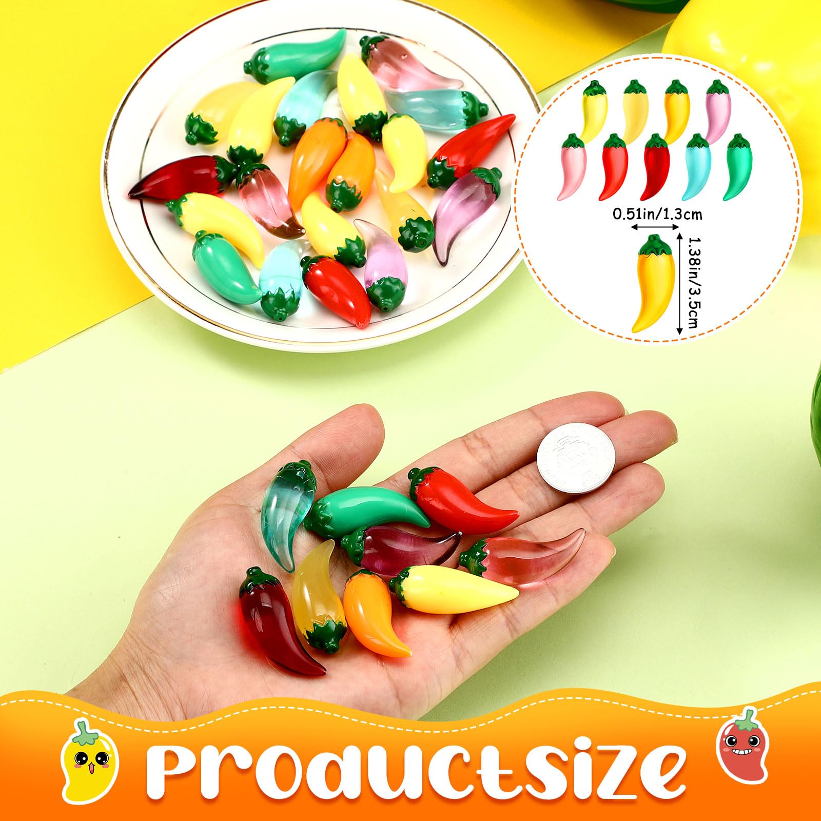 Foilswirl 30 Pcs Mini Resin Chili Pepper Mexican Carnival Party Supplies Mexican Fiesta Decorations Chili Cook Off Decorations Cinco De Mayo Party Favors 9 Colors