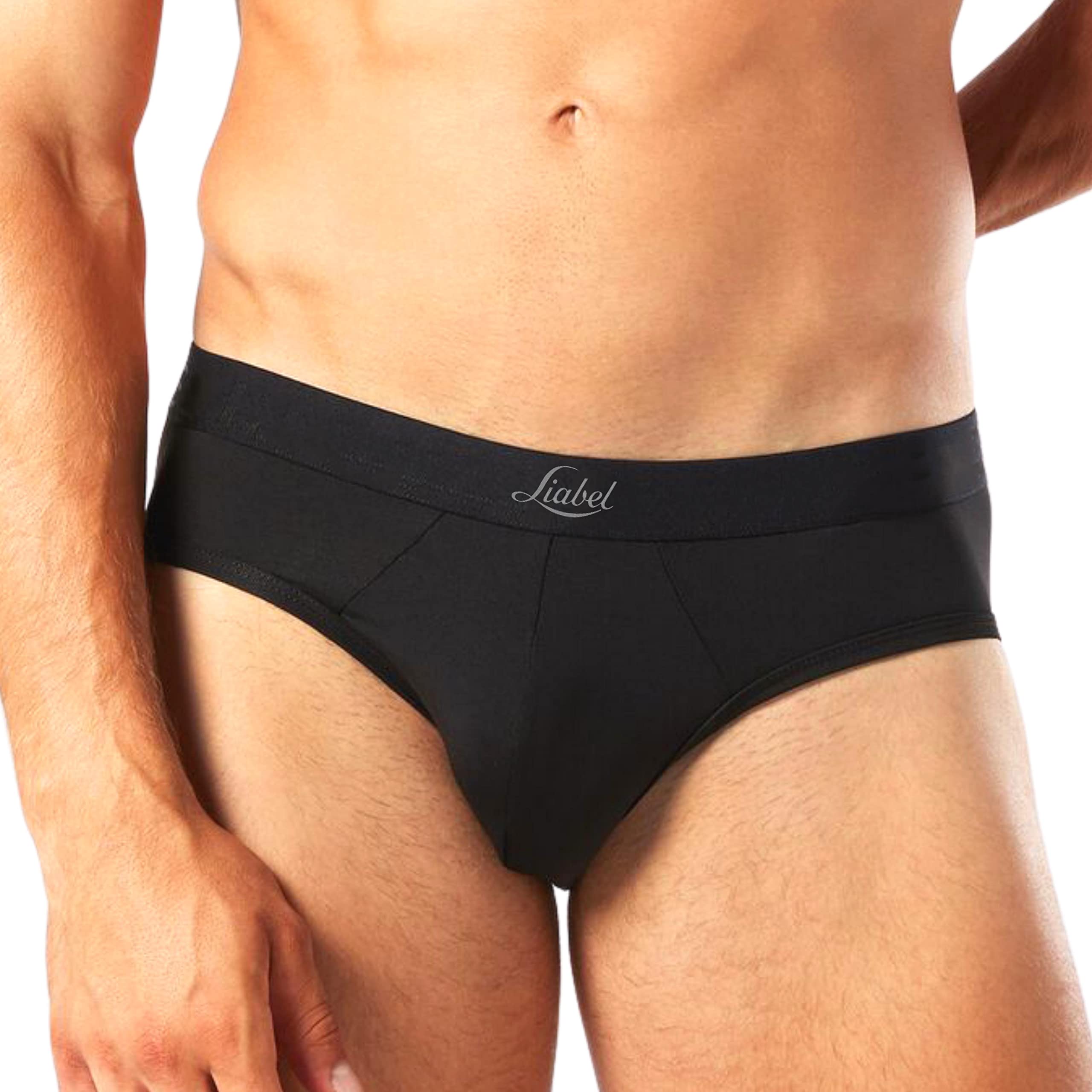 Intimitaly Liabel® Uomini 5 Breve Microfibra Seamless Underwear bianco nero blu grigio