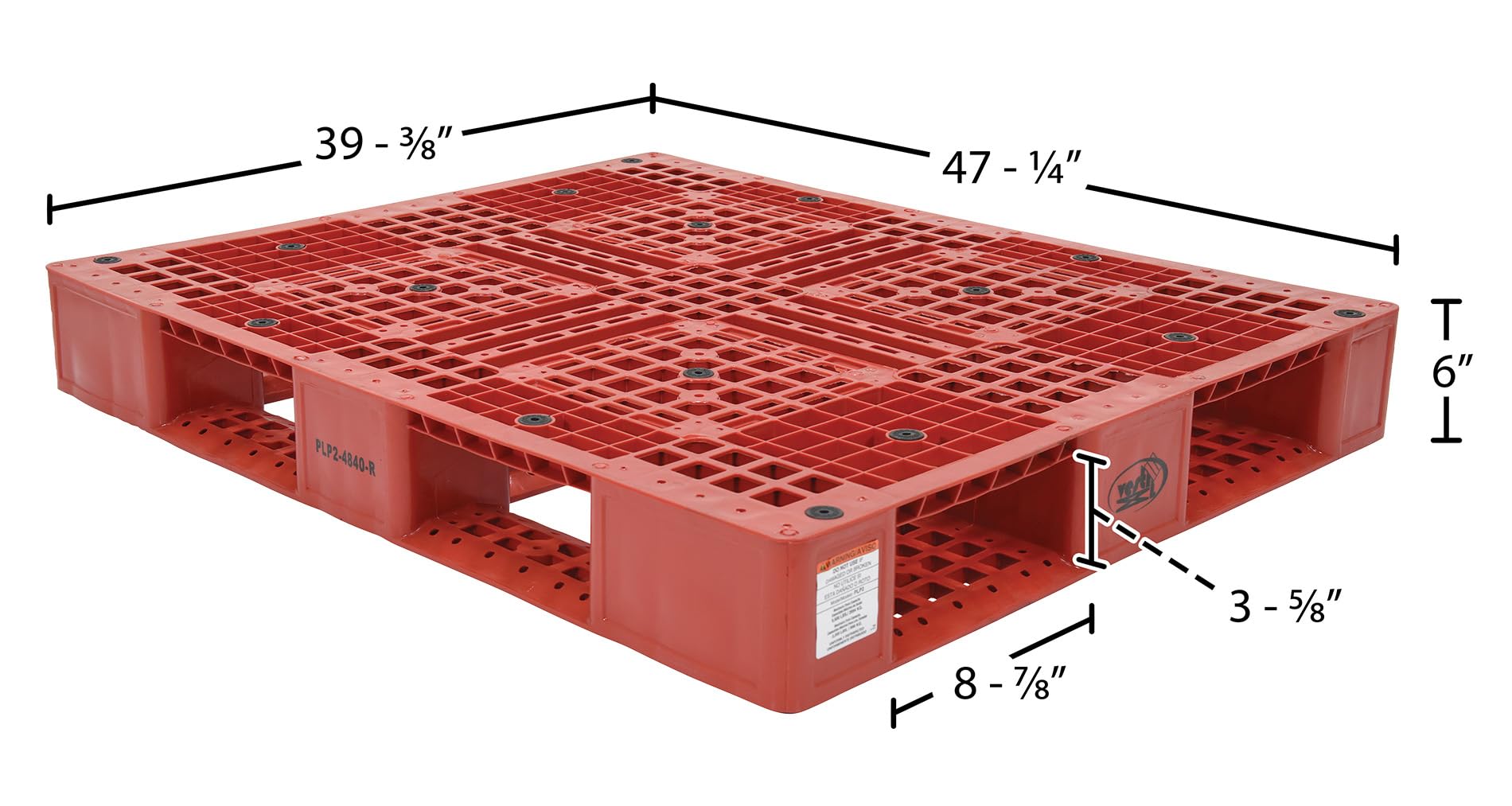 Vestil Red Polyethylene Pallet - Durable & Versatile -5