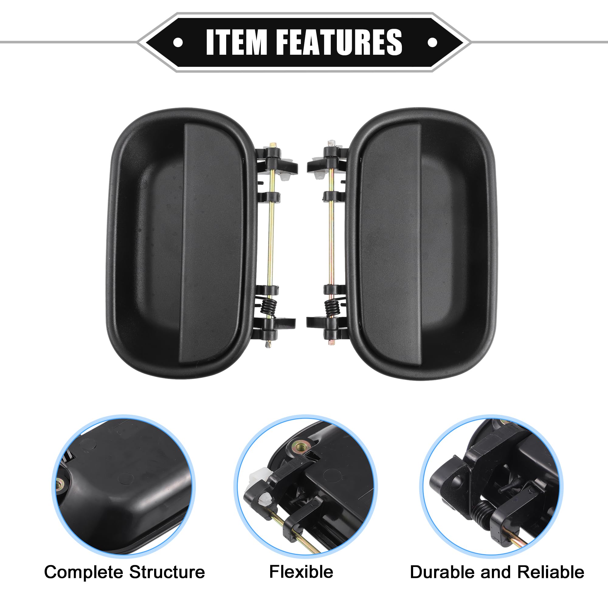 Par De Manijas De Ventana Delanteras, Lado Izquierdo Y Derecho, Para Camiones GM Isuzu HD, Color Negro, Marca AM Autoparts