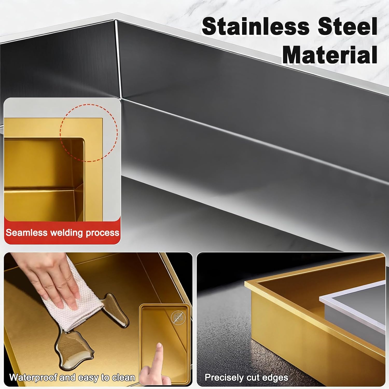 OKYSHDF Recessed Toilet Paper Holder, in Wall Toilet Brush Holder with Storage, Stainless Steel Tissue Paper Roll Dispenser for Bathroom Remodel Kitchen Hotel (Gold, 6.3″x4.9″x23.6″)