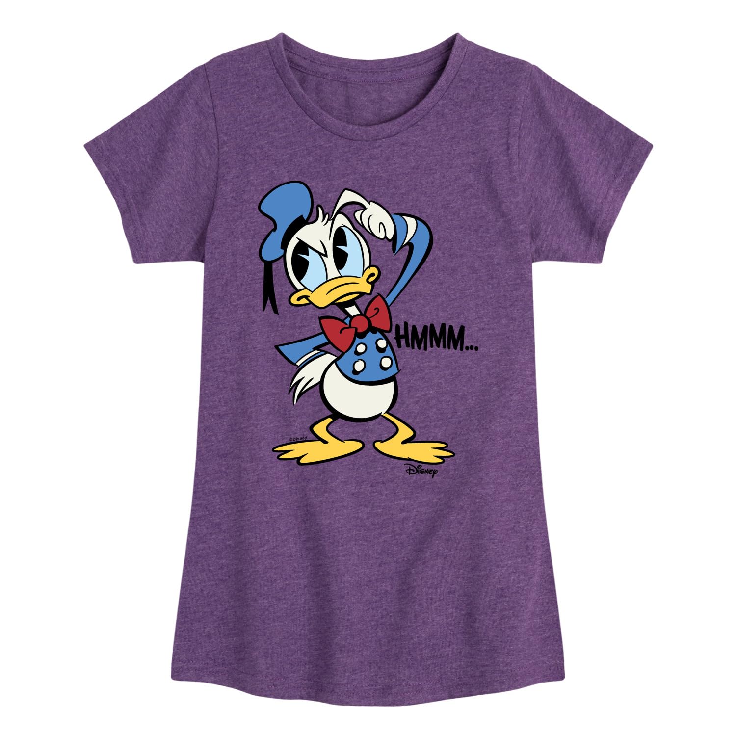 Disney Donald Duck - Hmmm… - Toddler & Youth Girls Short Sleeve Graphic T-Shirt